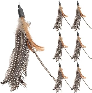 Ipetboom Recargas De Brinquedo De Varinha De Gato 8Pcs Acessórios De Varinha De Provocação De Gato Varinha De Arranhão De Gato Borla Coletor Interativo Pingente Para Gato Gatinho Vara De