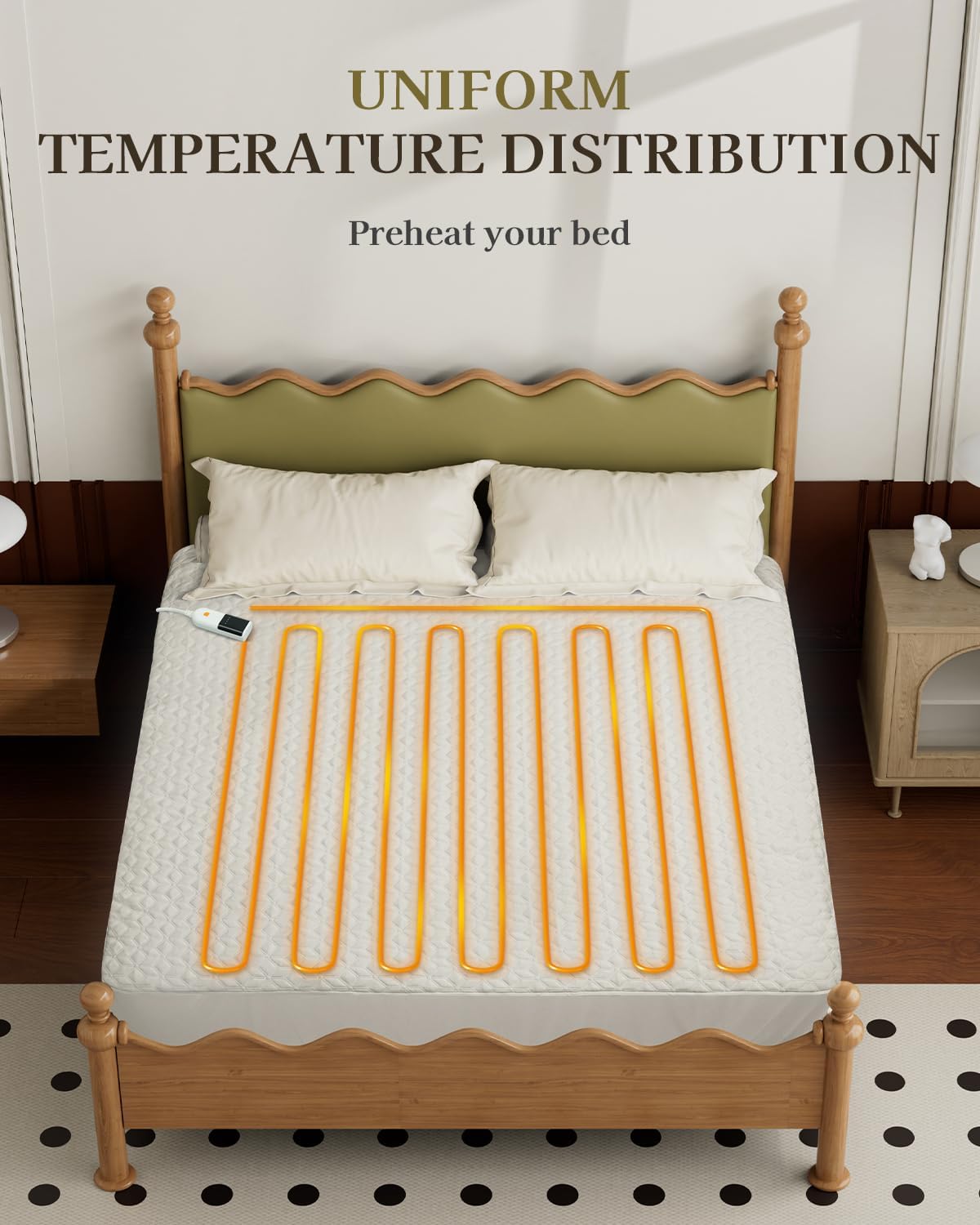 factory package Gotcozy Heated Mattress Pad Twin XL Size - Electric Mattress Pad Fit up to 15‘’ with 6 Heat Setting & 10 Hour Auto Off ETL Certified Machine Washable(White) White Twin XL