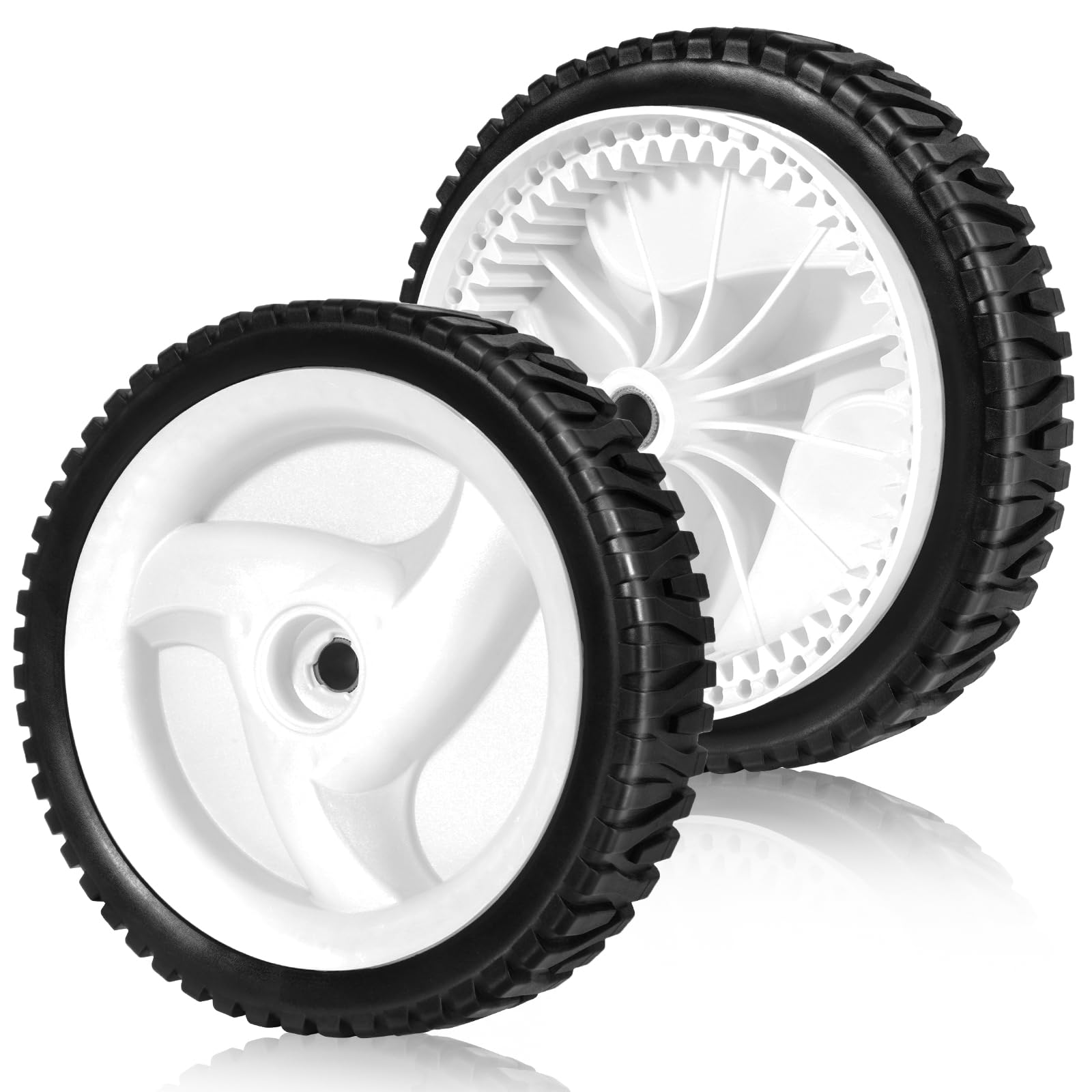 Ruedas de 8 pulgadas para cortacésped de tracción delantera, neumáticos de goma resistentes para cortacéspedes autopropulsados Craftsman/Husqvarna, 2 piezas de repuesto para 194231X460