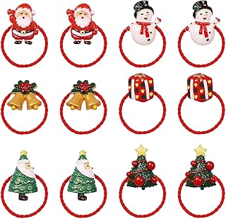 クリスマス ヘアゴム、クリスマス ヘアゴム バルク - サンタヘアゴム, クリスマスヘアアクセ, ヘアゴム 12 個 かわいい伸縮性のある雪だるまの木のヘアバンド, クリスマスヘアゴム, 女の子ポニーテールホルダーバルクお祝い多目的友人の休日に