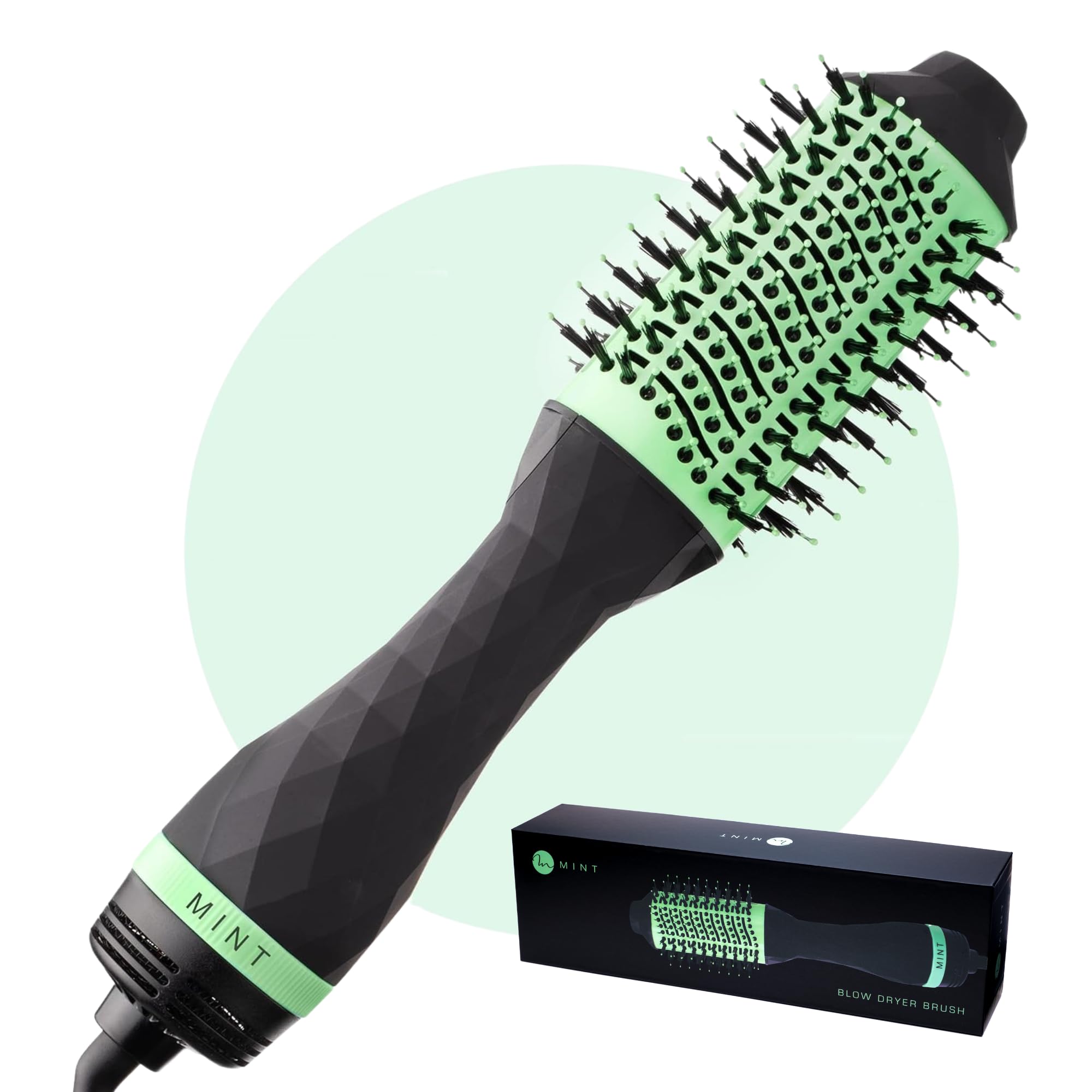 Mint Series 5-in-1 Blow Dryer Brush Hair Styler by MINT | Powerful Frizz-Eliminating Ionic Hair Dryer Bru...