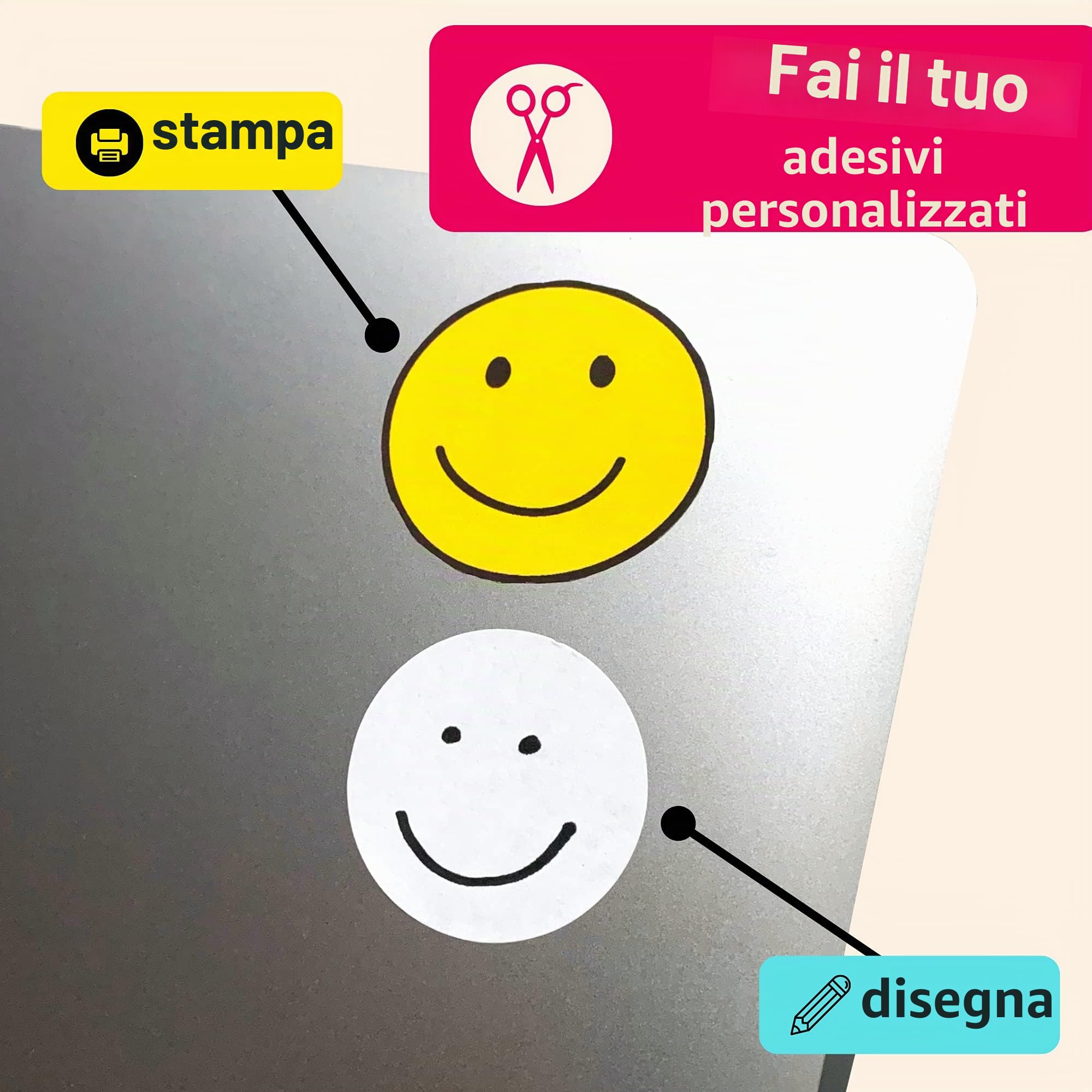 Carta Adesiva A4 Stampabile 25 Fogli Etichette per Stampante