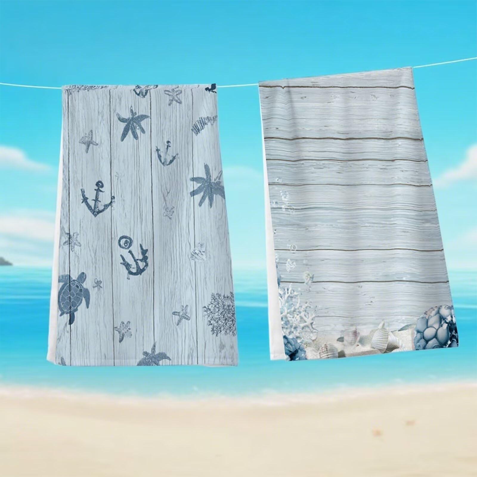 Telo Mare Grande 80x160 cm, Telo Mare Microfibra, 2 Set Asciugamano palestra Con Elastici, Stuoia Spiaggia Compatta, Leggero, Antisabbia, Asciugatura Rapida, per Spiaggia, Viaggi (Grigio Retrò) G1-645