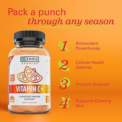 Miniatura 6 de ZHOU Paquete de apoyo inmunológico gomitas de saúco y vitamina C para adultos y niños, suplementos de apoyo inmunológico naturales diarios para