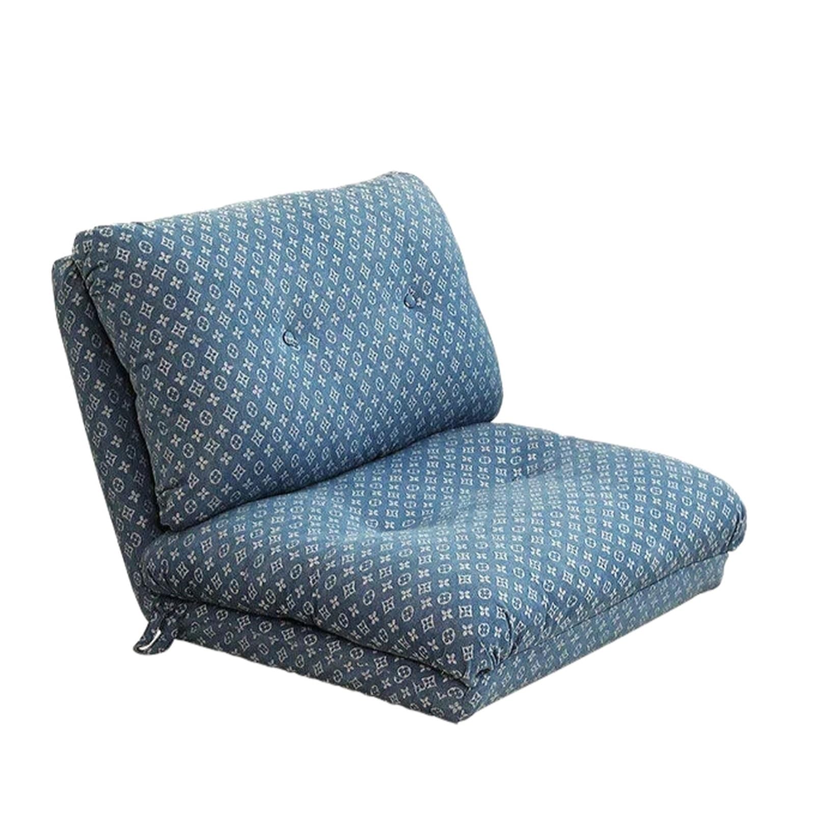 WQQYU6HKF sofa chair Folding Tatami Reclining Chair Lazy Sofa for Living Room Floor Cushion for Balcony living room chair(Blue)