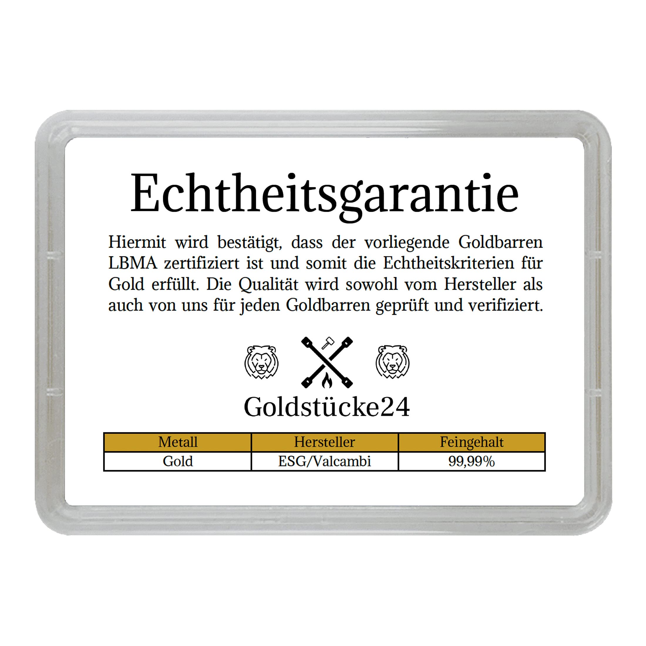Goldstücke24 Gold Geschenk zur Geburt Baby – Goldbarren oder Krügerrand Goldmünze – Motivbox „Willkommen auf der Welt“ in Geschenkbox mit Schleife & Grußkarte (0,5g Goldbarren)