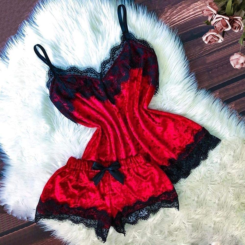 Komplet bielizny aksamitnej piżamy damskiej piżama zestaw Temptation Babydoll Nightwear, fioletowy-S