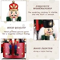 Vista 3 de Caja de música con cascanueces de madera, juguete de soldado de cascanueces hecho a mano, figuras de cascanueces navideñas, soldados, caja musical