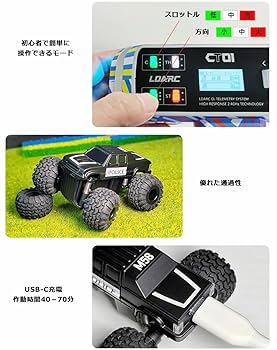 Amazon.co.jp: LDARC M58 1/58 ミニラジコンバギー ミニRCカー