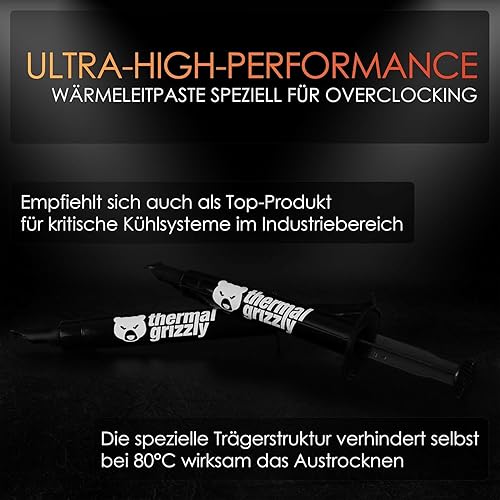 Miniatura 3 de Pasta térmica térmica para CPU Grizzly Kryonaut - Kit de pasta térmica de PC de alto rendimiento para enfriar todos los procesadores, tarjetas