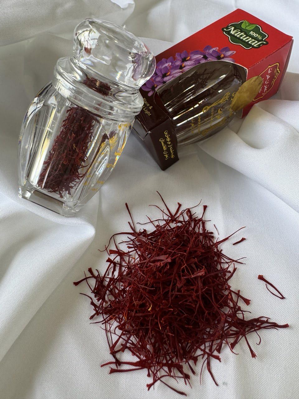 Saffron -e- Herat, Afghan Saffron Threads, World's A+ Saffron, Organic & Fresh, Delicious with Rice, Tea, Any Kind of Desserts and Risotto (1 Gram Pack)