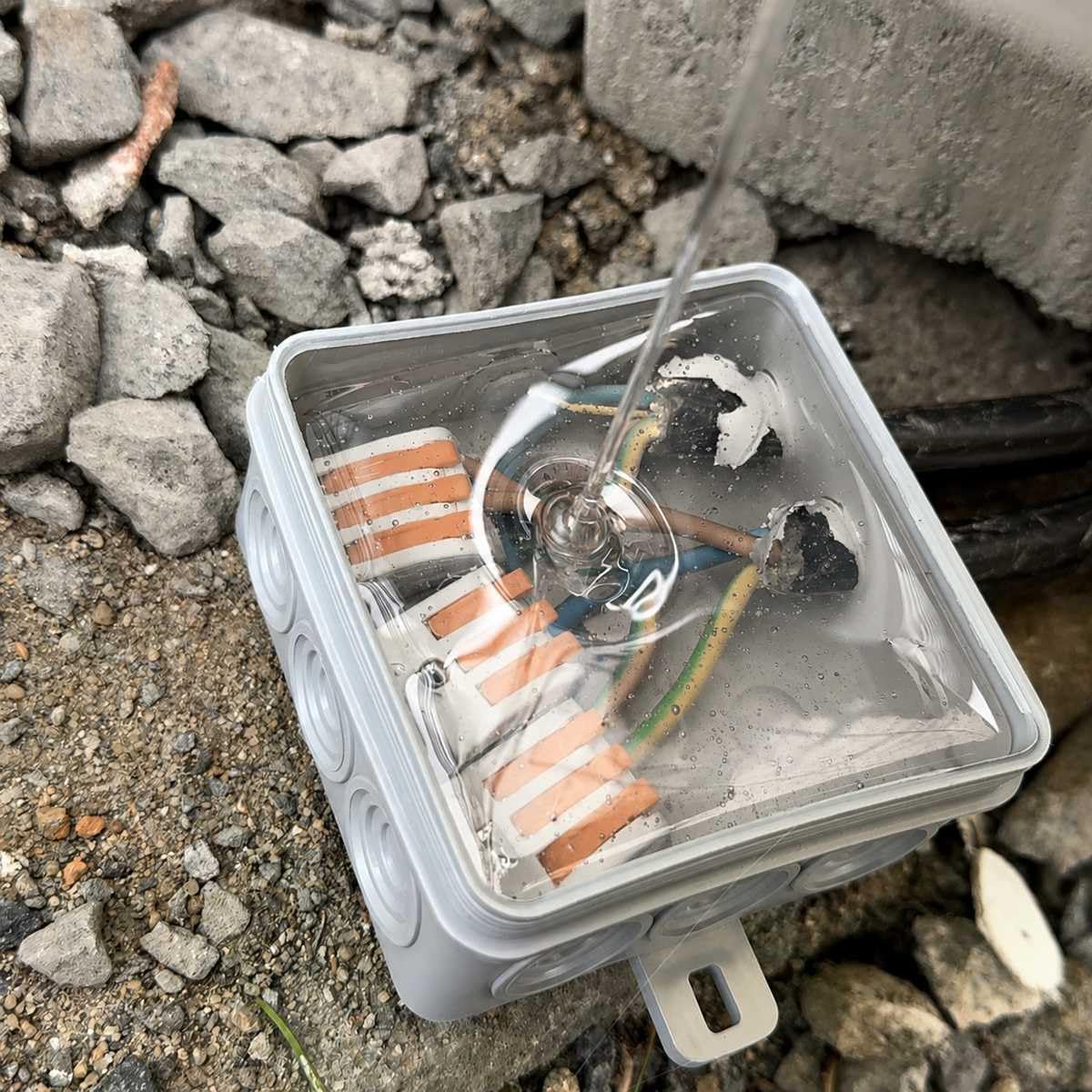 Mastic électrique en résine époxy IP68 & IP69 jusqu'à 1000 V 3 kg incolore (transparent) étanche pour boîtes de jonction, circuits, manchons de câble, etc.