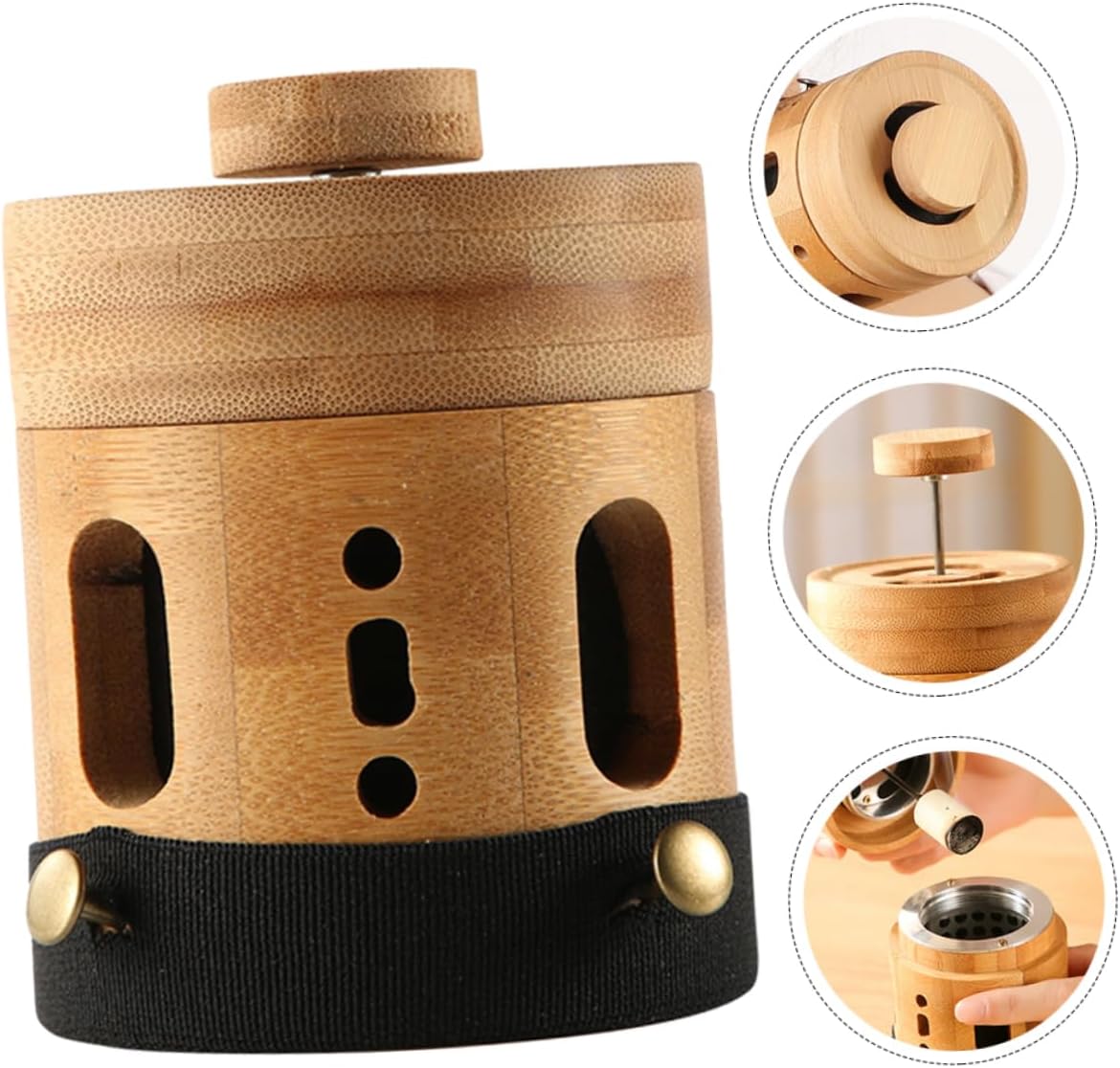 NOLITOY Portable Smokeless Moxibustion Box Bamboo Moxa Burner for Travel-Friendly Moxa Tube for Abdomen Waist Neck and Shoulder Use for Elderly and High-Pressure Individuals