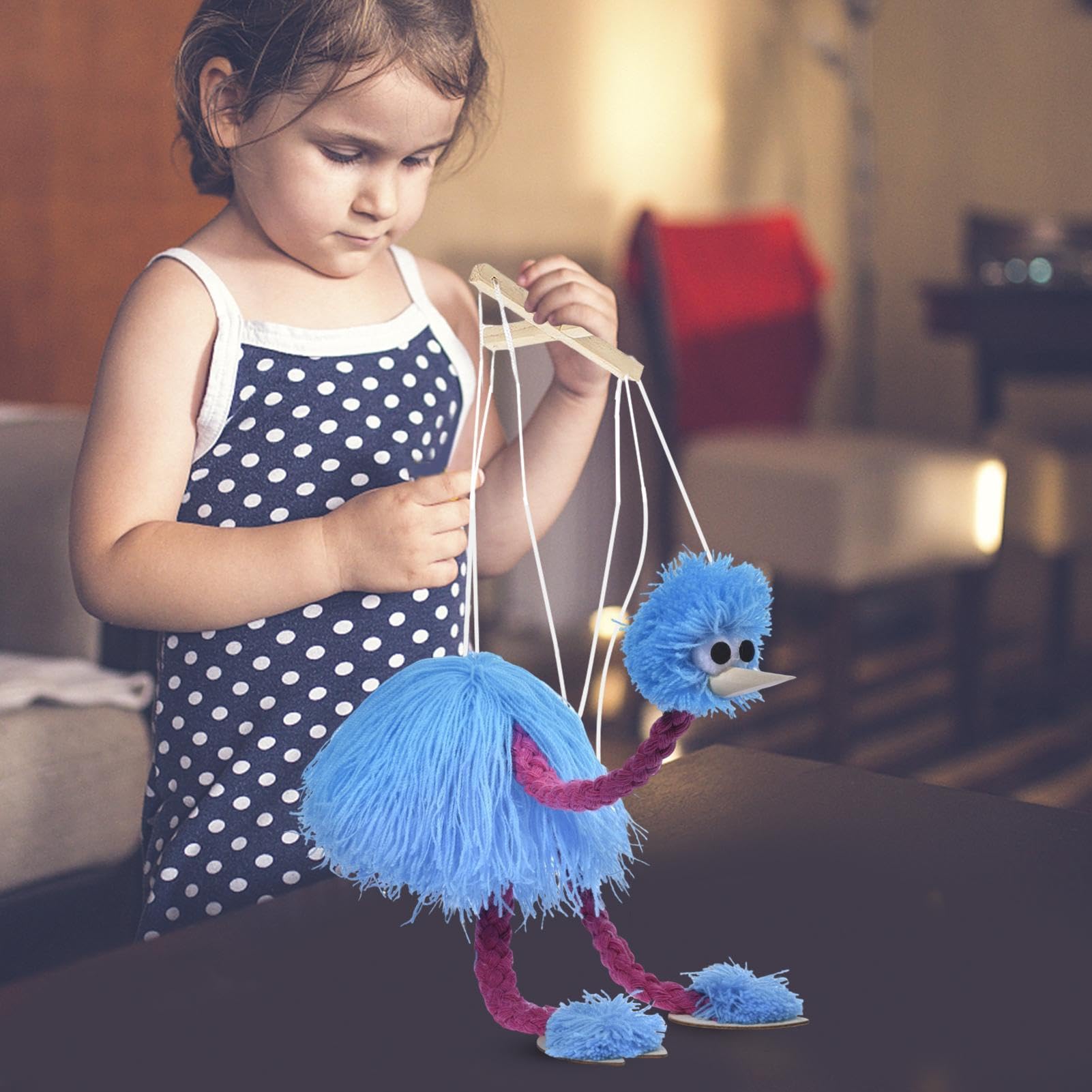 Marioneta De Avestruz con Cuerdas, Divertida Marioneta De Pájaro Interactiva, Marioneta De Avestruz con Cuerdas, Marionetas De Avestruz Hechas A Mano, Muñeca De Cuerda, Marioneta De Peluche — view 2