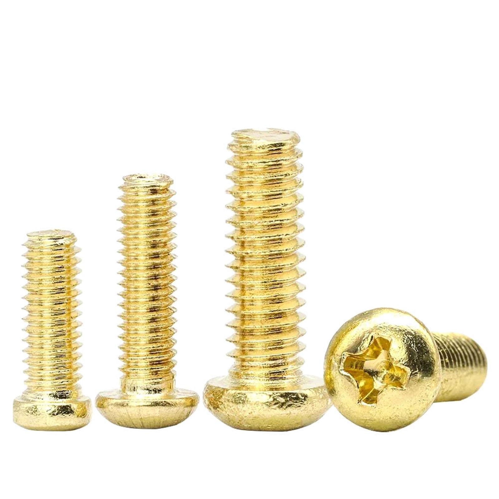 Viti A Testa Tonda In Ottone Massiccio 10-24 X 2-1/4, Azionamento A Fessura, Confezione Da 25 Pezzi