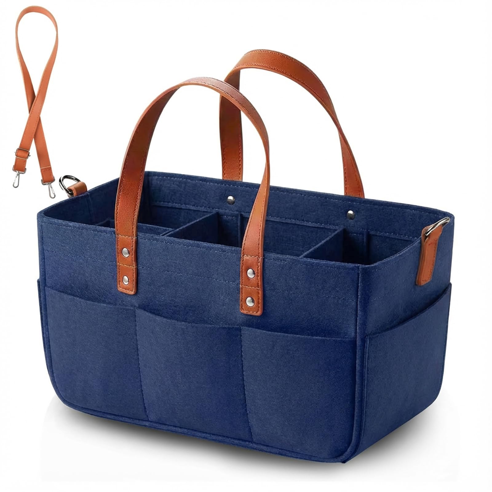 Anhow Filztasche Einkaufstasche mit Fächern