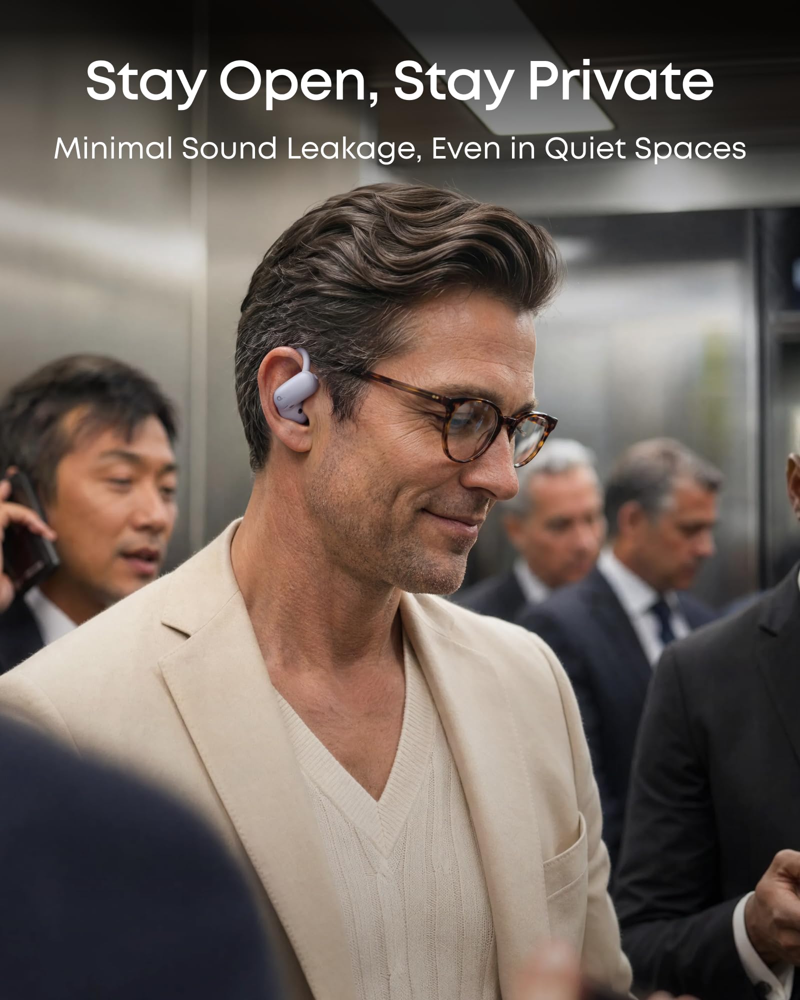 Soundcore AeroFit 2 Pro by Anker, Auricolari Dual-Form, Open-Ear e ANC, Ganci Regolabili 5 Livelli, Driver 11,8mm, Audio Hi-Res LDAC, 4 Mic Chiamate AI, IP55, Ricarica Wireless