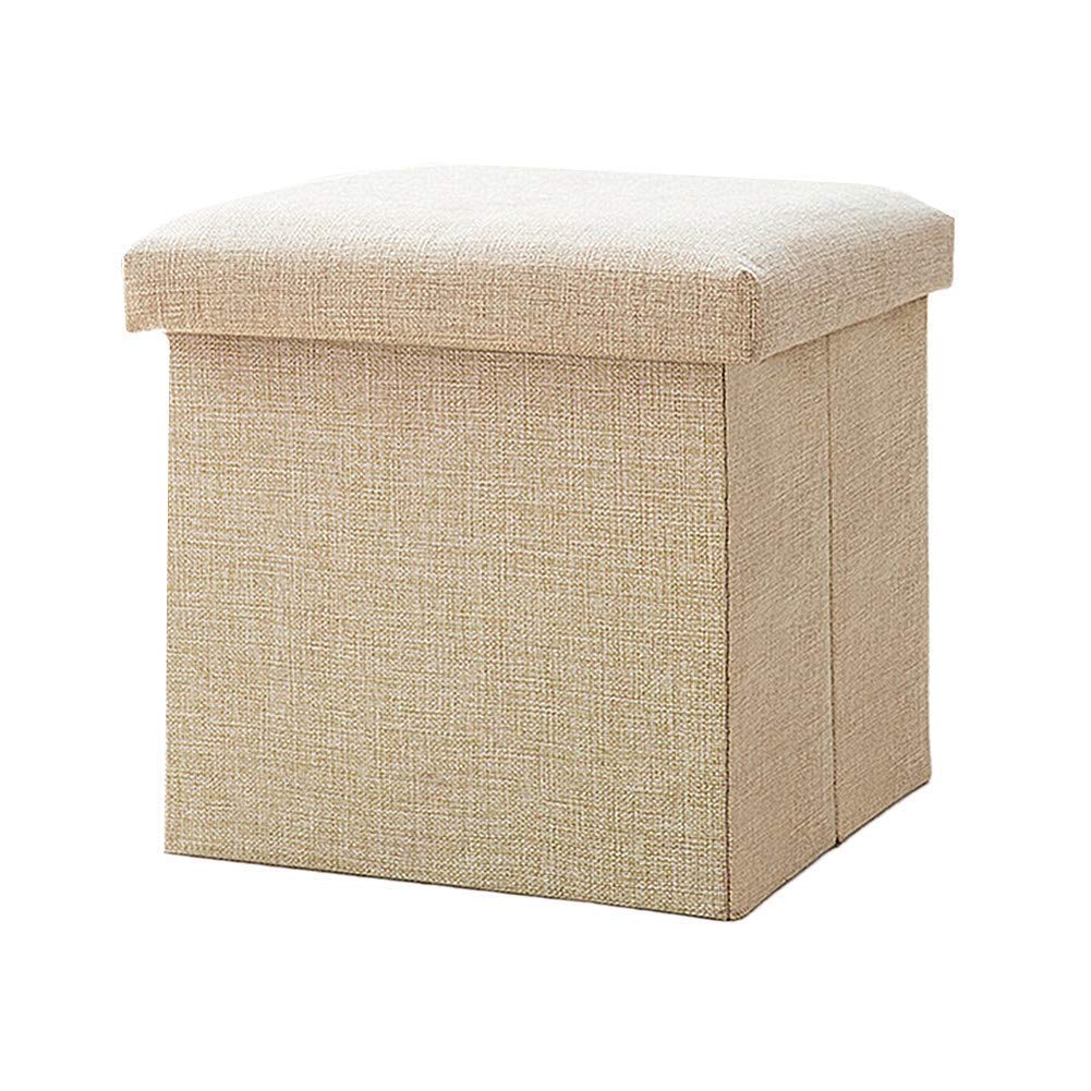 Pouf repose-pieds cube petit tabouret de rangement pour salon et entrée