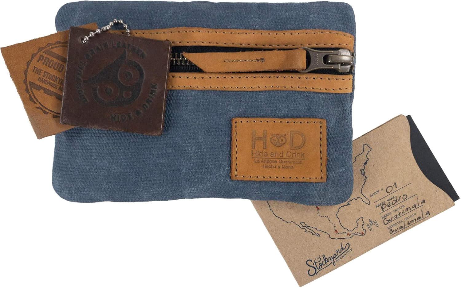 Hide & Drink, Multi-Tool Pocket Pouch, Compact Multipurpose EDC Zippered Bag, Mini Camping Tool Case, Waxed Canvas, Knife Holster, Handmade Slim Organizer - Image 8