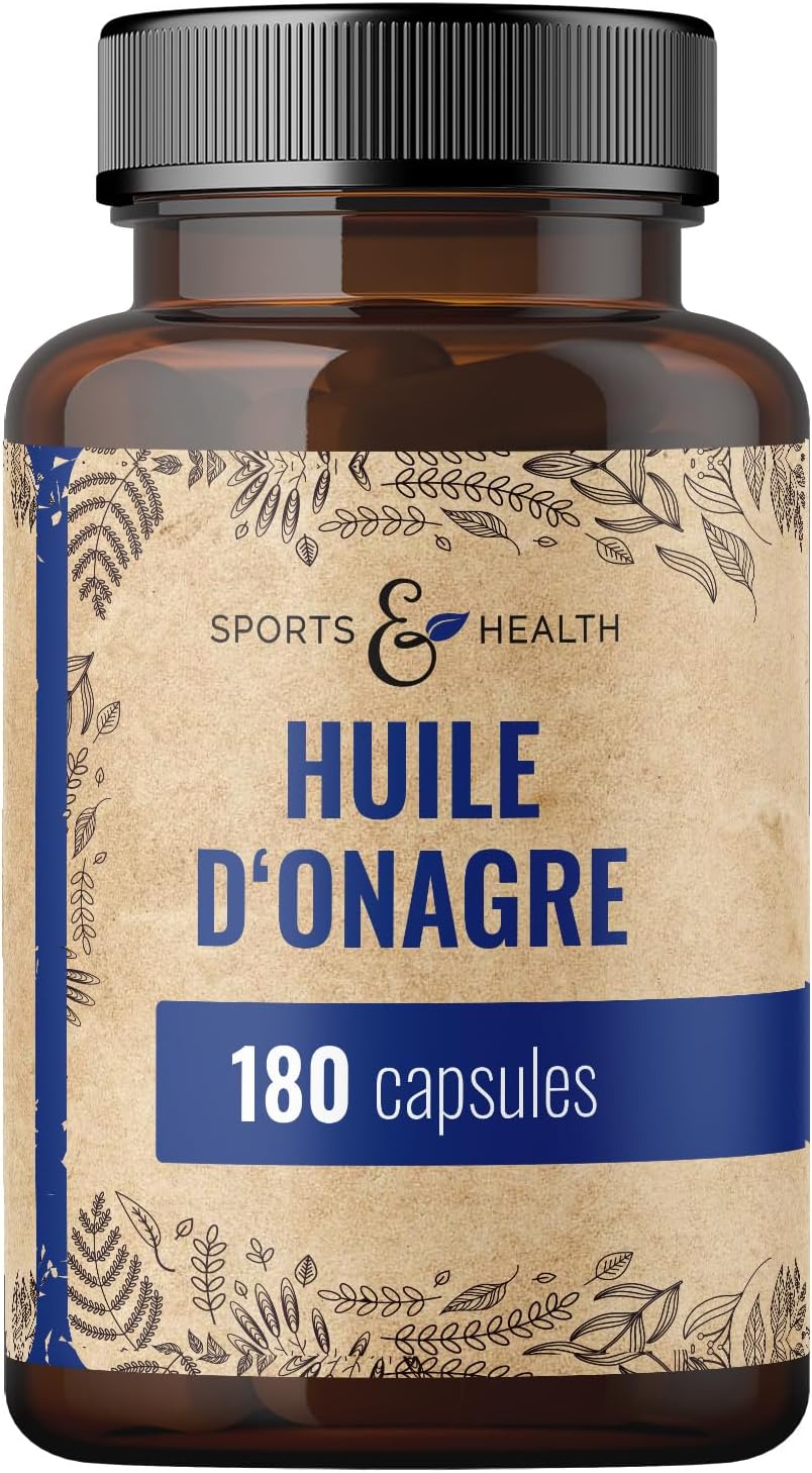 Evening Primrose Oil Capsules – 180 Capsules High Dosed 2000mg per Daily Dose – With Natural Vitamin E – Evening Primrose Oil Capsules for Skin