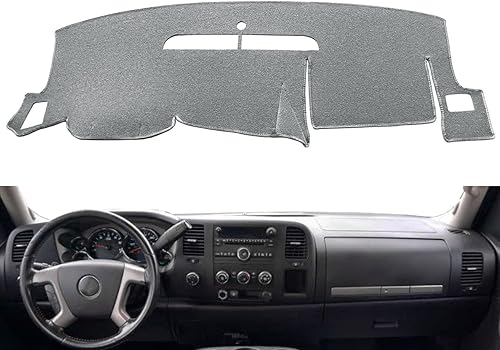 Akmotor. Cubierta para tablero de auto, tapete personalizado para GMC SierraChevy Chevrolet Silverado 1997-2018.