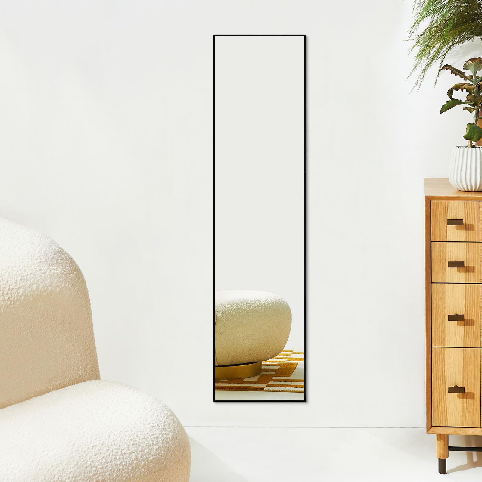 Sponsored Ad – Warmiehomy Black Full Length Wall Mounted Mirror, Full Body Long Mirror with Metal Framed for Living Room or Dressing Bedroom, 30x120cm