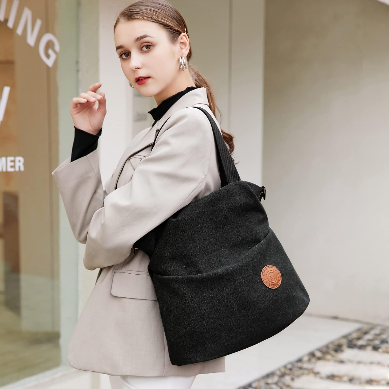 MYHOZEE Tote, Beige image 3
