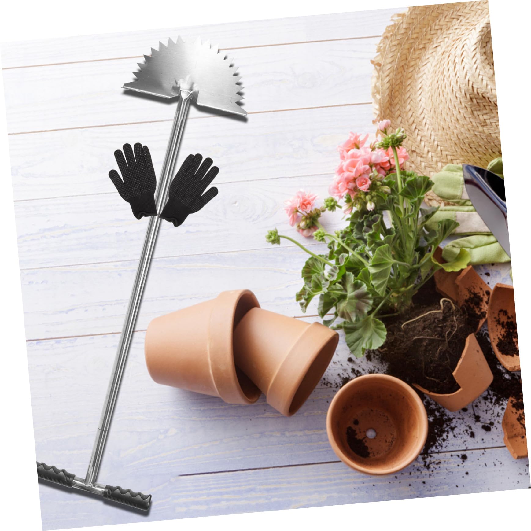 INOOMP Bordatore Manuale da Giardino per Attrezzo per Pulizia del Cortile Manico lungo Bordatore per Marciapiedi e Vialetti