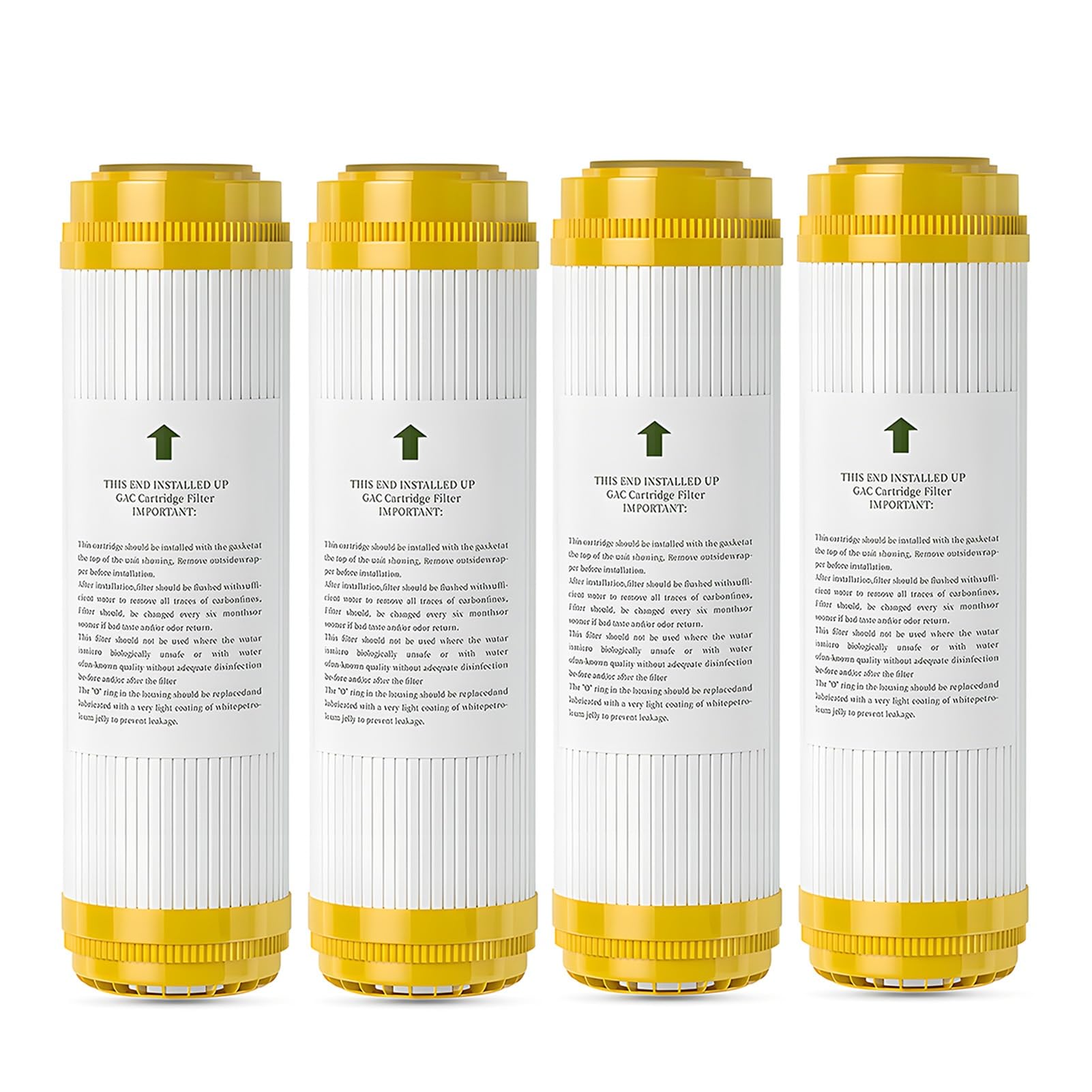 Cartouches filtrantes à eau, charbon actif T33 à base de noix de coco, pour système d'osmose inverse sous évier, pour toute la maison