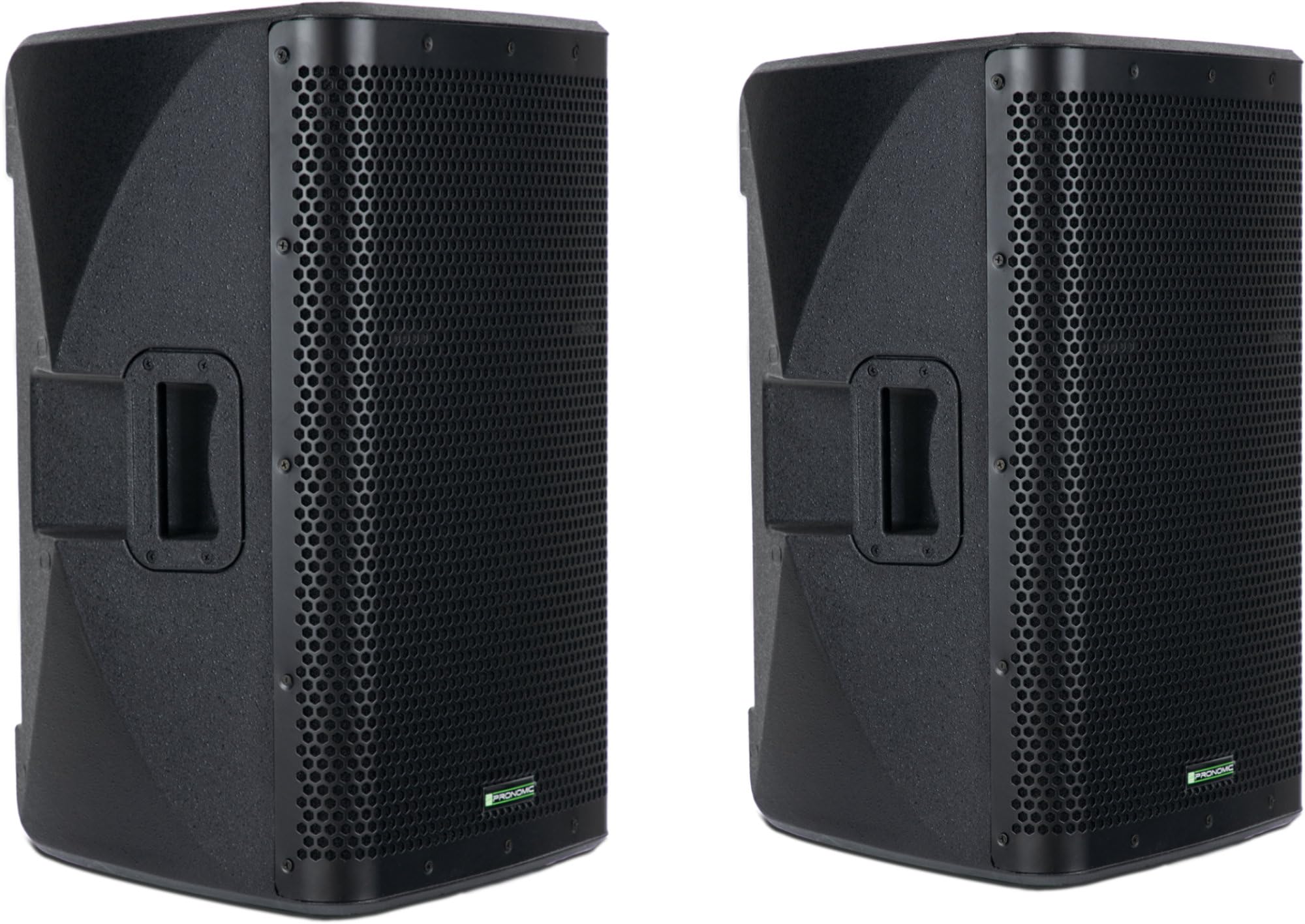 Pronomic C-212 MA Caja Activa 12" 2000 Vatios Set con Soportes, Altavoces | Tipo: 2 vías Bi-Amp, Respuesta de frecuencia: 60 Hz - 20 kHz, Sensibilidad (1m/1W): 93 dB, Impedancia: 4 ohmios, Tweeter: 1