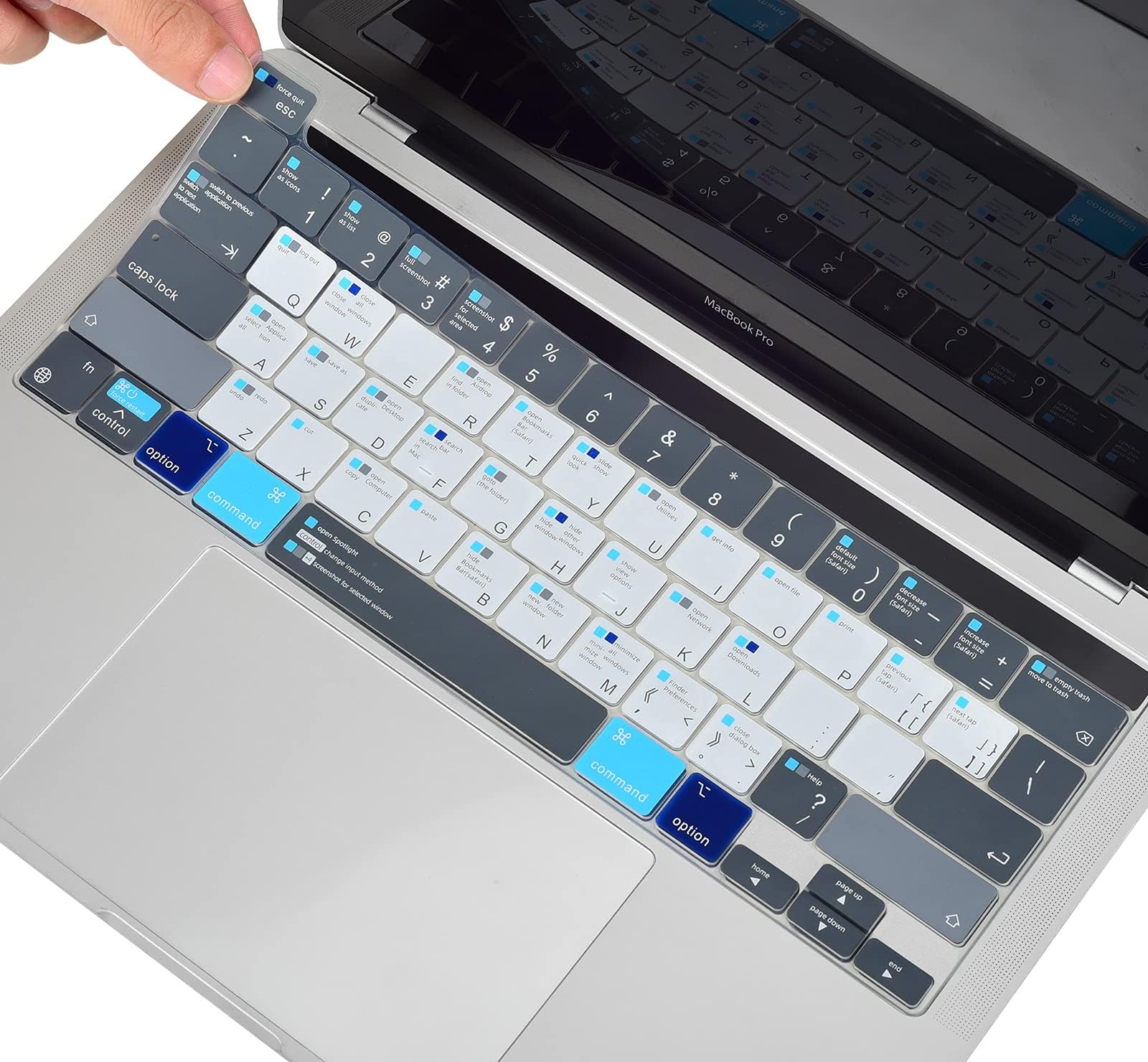 MacBook Shortcuts Keyboard Cover for 2023 MacBook Pro 13 M2