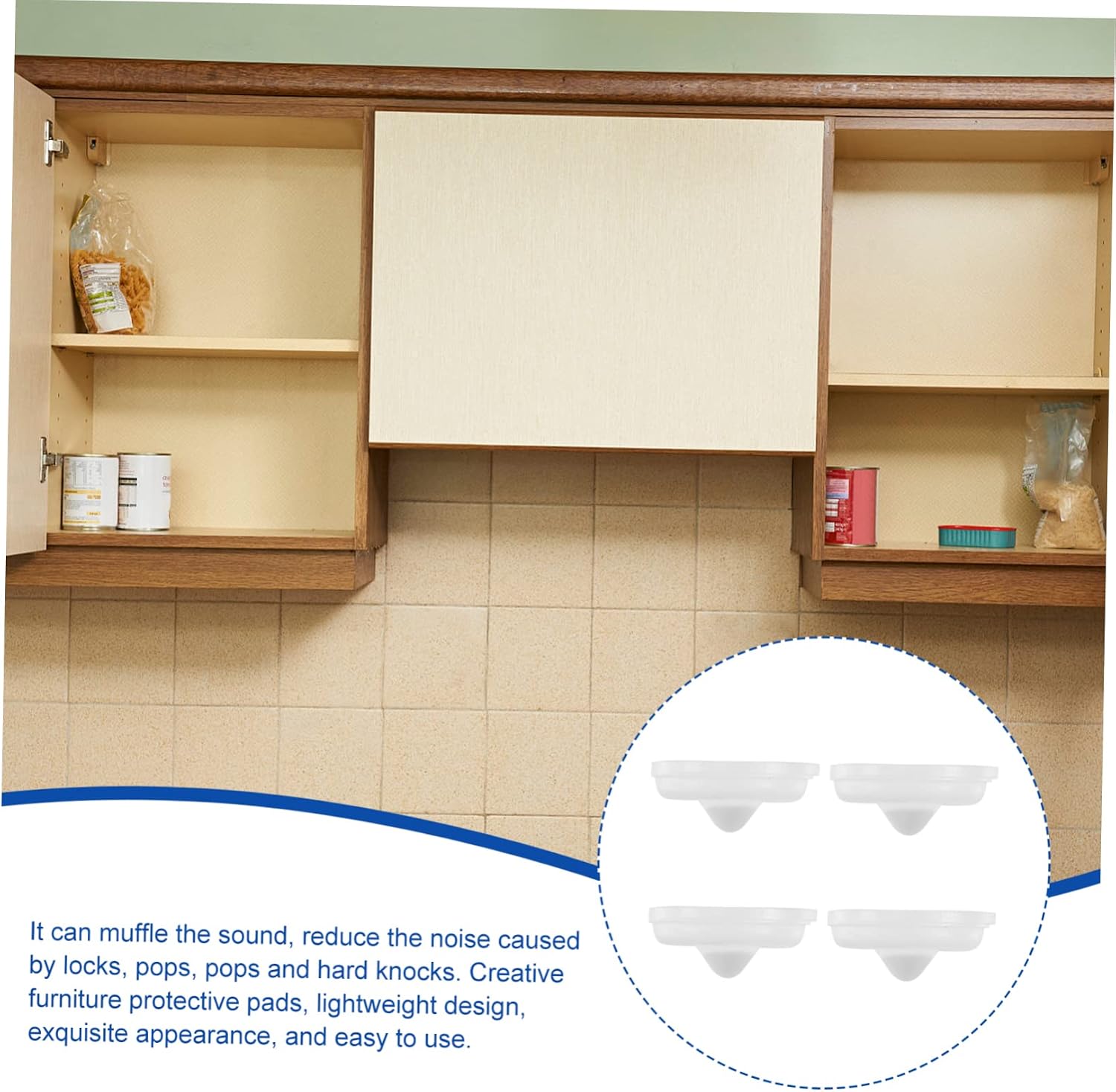 Housoutil 1set Cabinet Door Bumpers Self Adhesive Cushion Pads for Noise Dampening and Protection Transparent Furniture Protectors for Cabinets and Picture Frames 50pcs