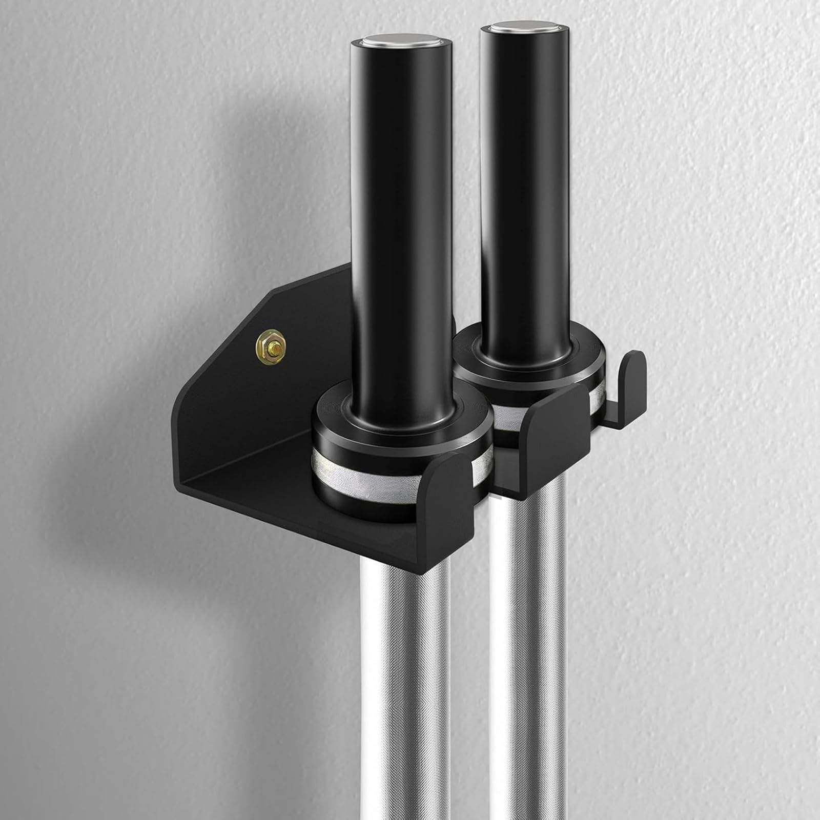 Soporte de pared para mancuernas olímpicas para colgar verticalmente, ahorro de espacio, accesorio comercial o de gimnasio en casa