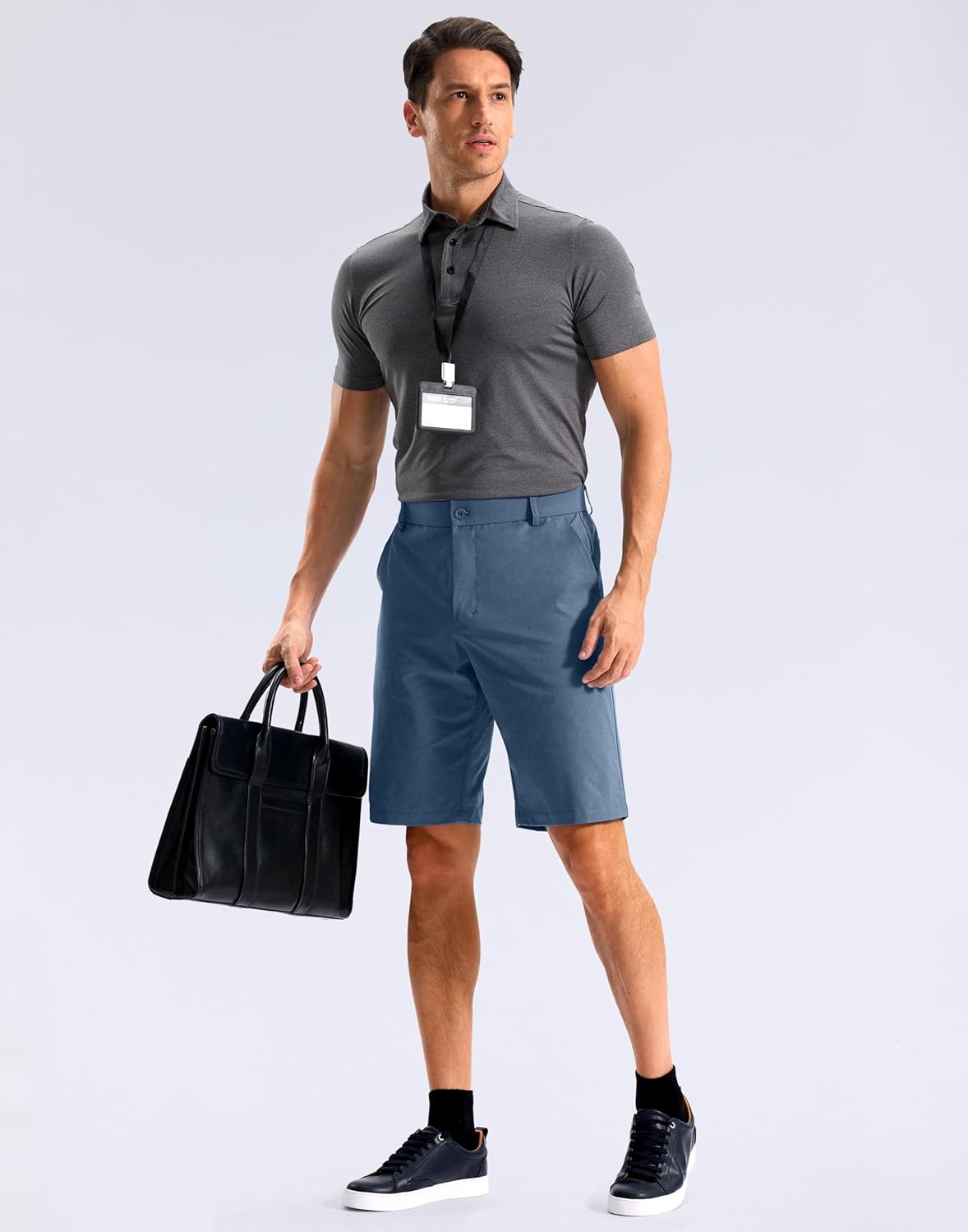 Men's Classic Fit Golf Shorts with 5 Pockets 11" Inseam Dress Stretch Lightweight Quick Dry Shorts for Casual Work - Image 7