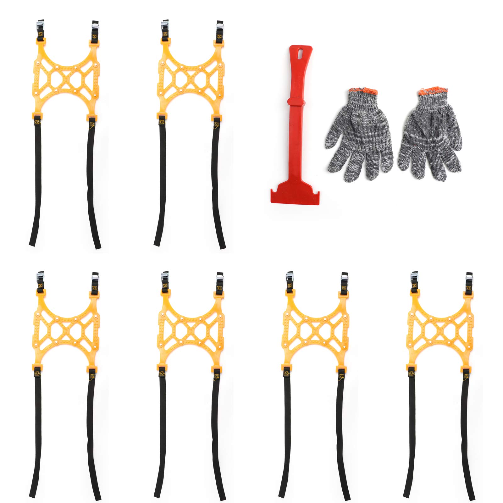 Lot de 6 chaînes de pneu antidérapantes et solides pour pneus de voiture SUV