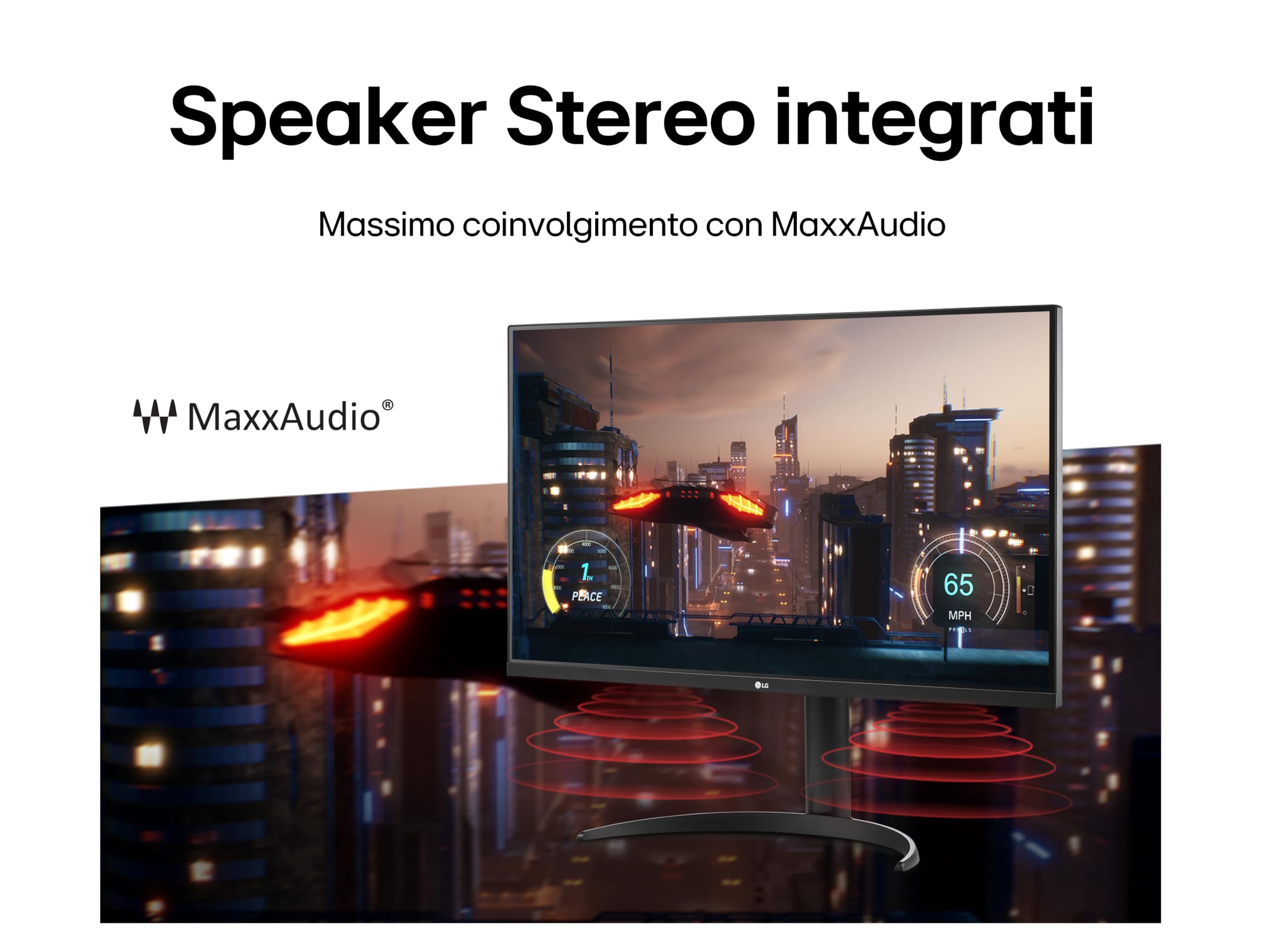 LG 32UR550K Monitor 32" Ultra HD 4K, 3840x2160, HDR 10, DCI-P3 90%, Speaker Stereo 10W, 60Hz, 4ms, FreeSync, HDMI 2.0, DisplayPort, Uscita Cuffie, Stand Pivot, Nero | DCI-P3 90%, UHD 4K (3840 x 2160), altezza regolabile, HDR10, HDMI 2.0, altoparlanti 5W x
