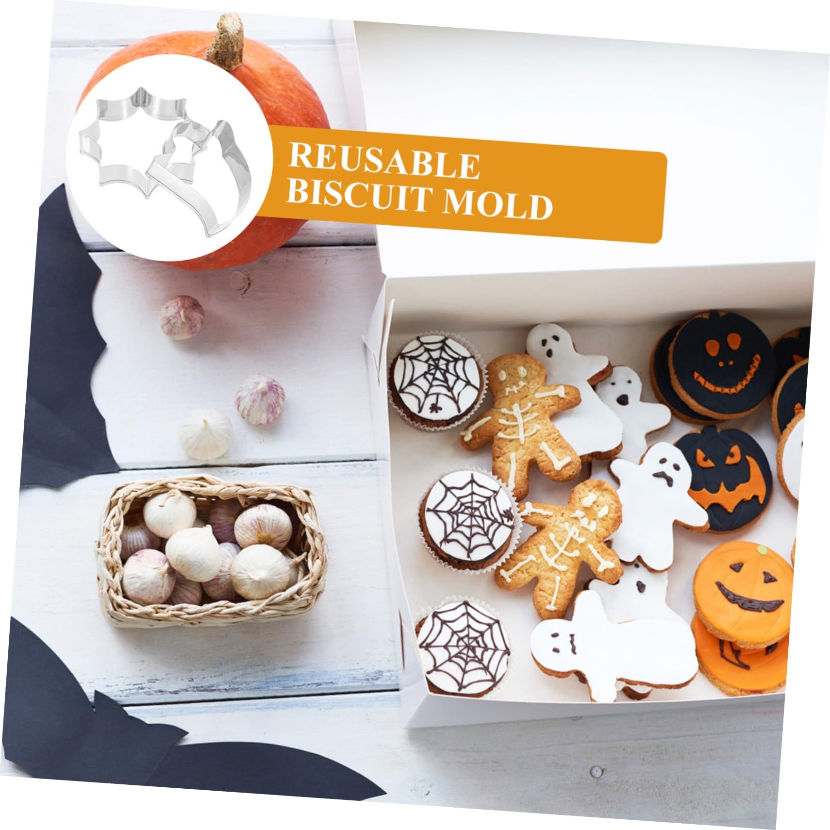 PRETYZOOM 60 Stk Backform Keks-fondant-ausstecher Entzückender Keksausstecher Halloween-kekse Kürbis Ausstecher Katze Ausstecher Keksform Backen Liefern Gebäck Edelstahl 430 Silver