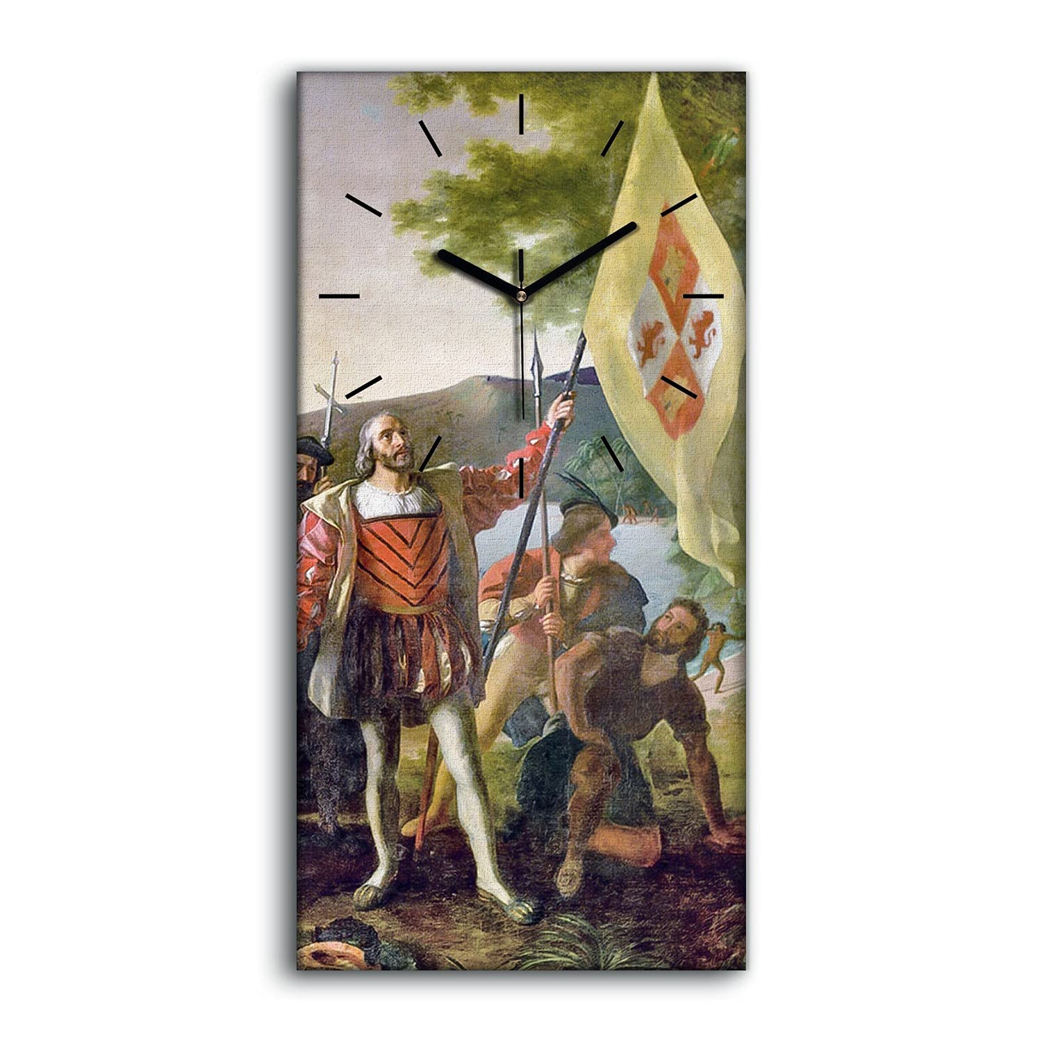 Horloge sur Toile Art Moderne de Haute Précision aux Élégantes Mains Noires