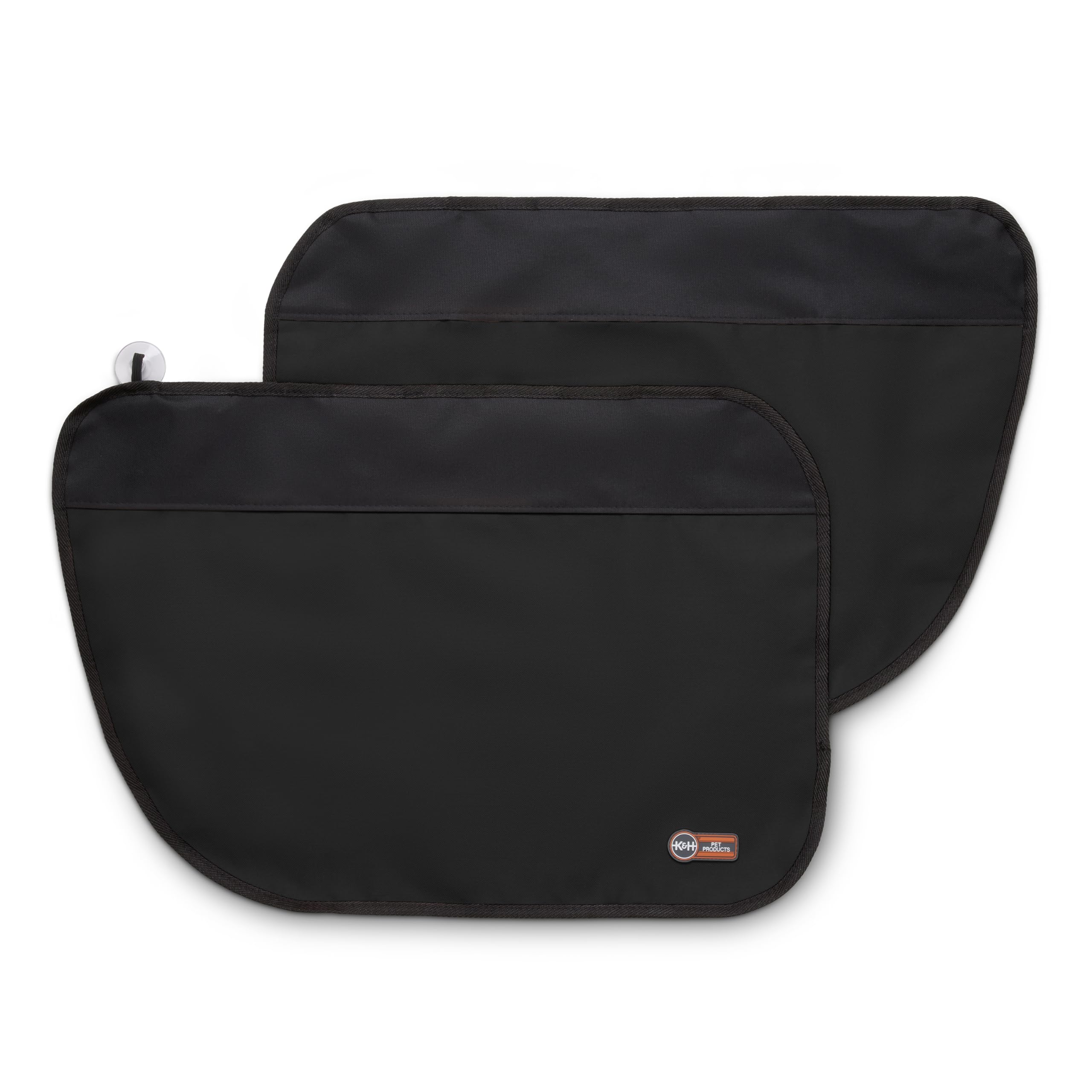 K&H Pet Products Car Door Protector for Dogs, 2 Pack Waterproof Interior Pet Car Door Protector from Dog Scratching, Stay Put Cover Design, Fits Most Vehicles, Washable - 27 x 19in Black