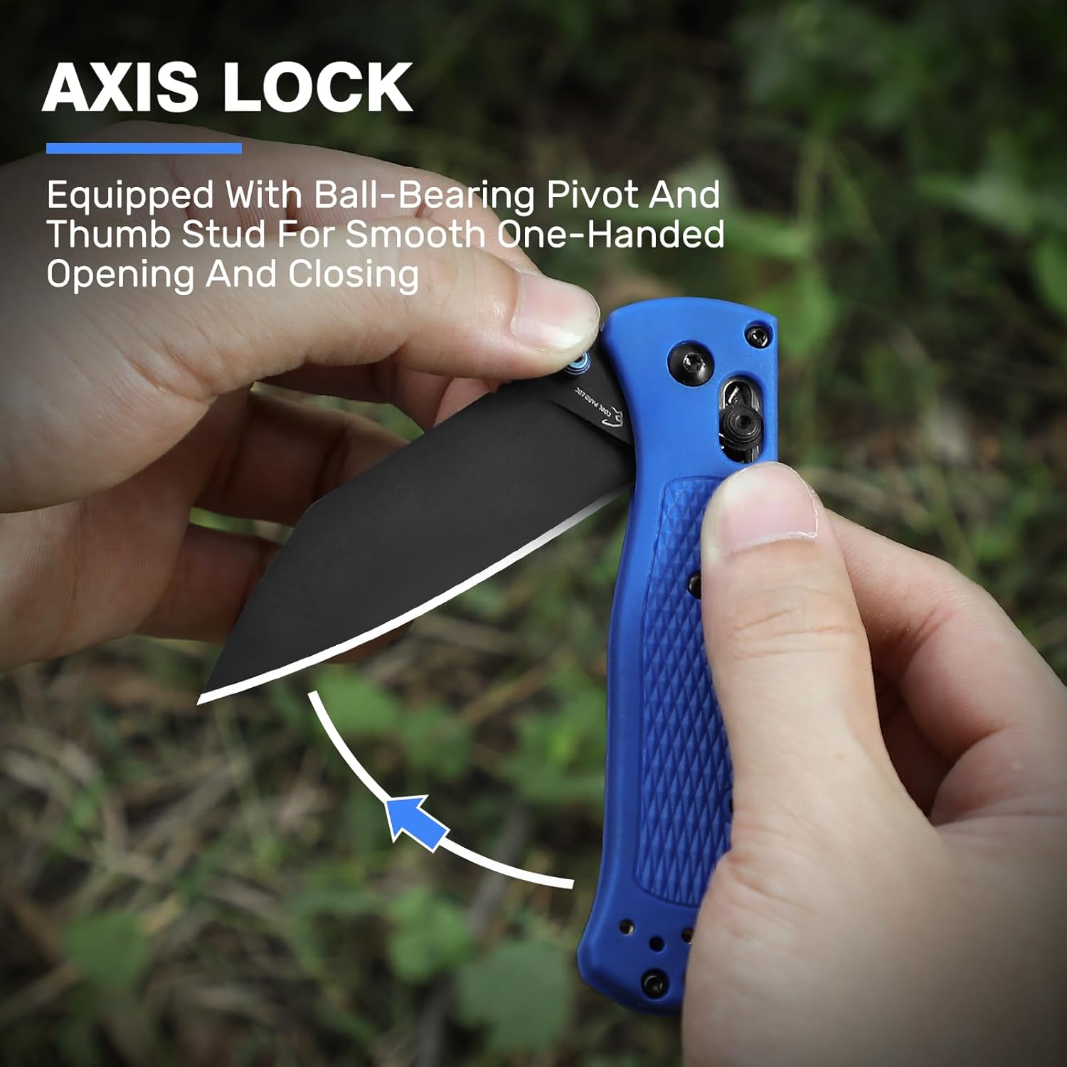 Pocket Folding Knife, 2.93" Stainless Steel Blade Small Pocket Knife for Men Women,Folding Knife with Pocket Clip and Axis Lock,Sharp Camping Hiking Fishing Survival EDC Knives (Blue)