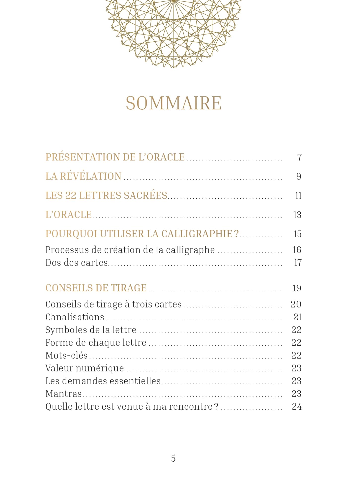 L'oracle des 22 lettres sacrées