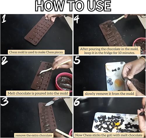 Miniatura 2 de Molde de silicona, molde de chocolate, molde de caramelo, pieza de ajedrez, molde de caramelo de chocolate de silicona para decoración de pastel de
