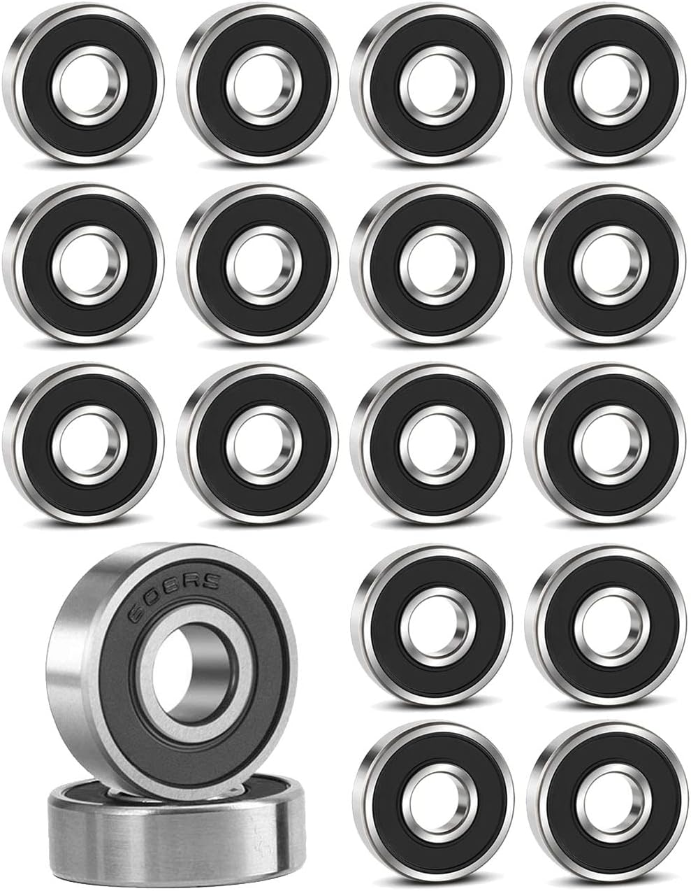 20PCS Skateboard Bearing for Scooters Chain Roller Blade Skates, 6082RS
