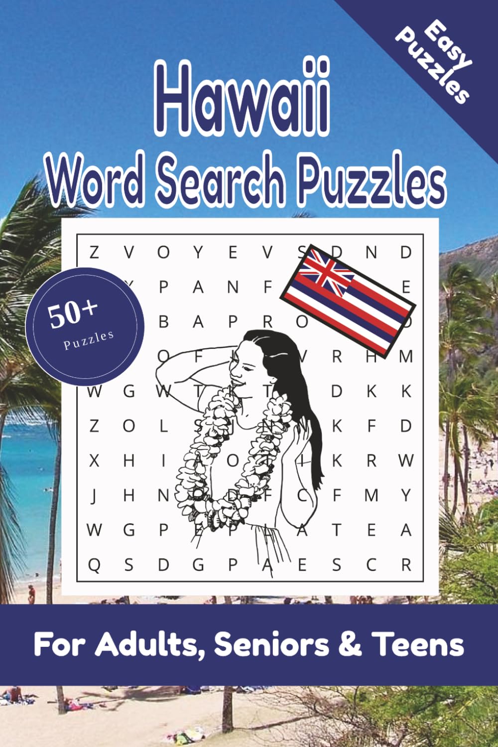 Hawaii Word Search Puzzle: 50+ Puzzles Word Search Easy to Read about Hawaii and More | 6x9 inches, 110 pages | Gift for States & USA Lover