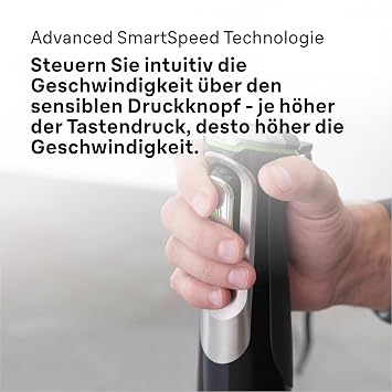 Braun MultiQuick 9 MQ Hand Blender - with Active PowerDrive and SplashControl incl. Masher Vegetable Masher Blender Chopper & Whisk 1200 Watt Black/Stainless Steel