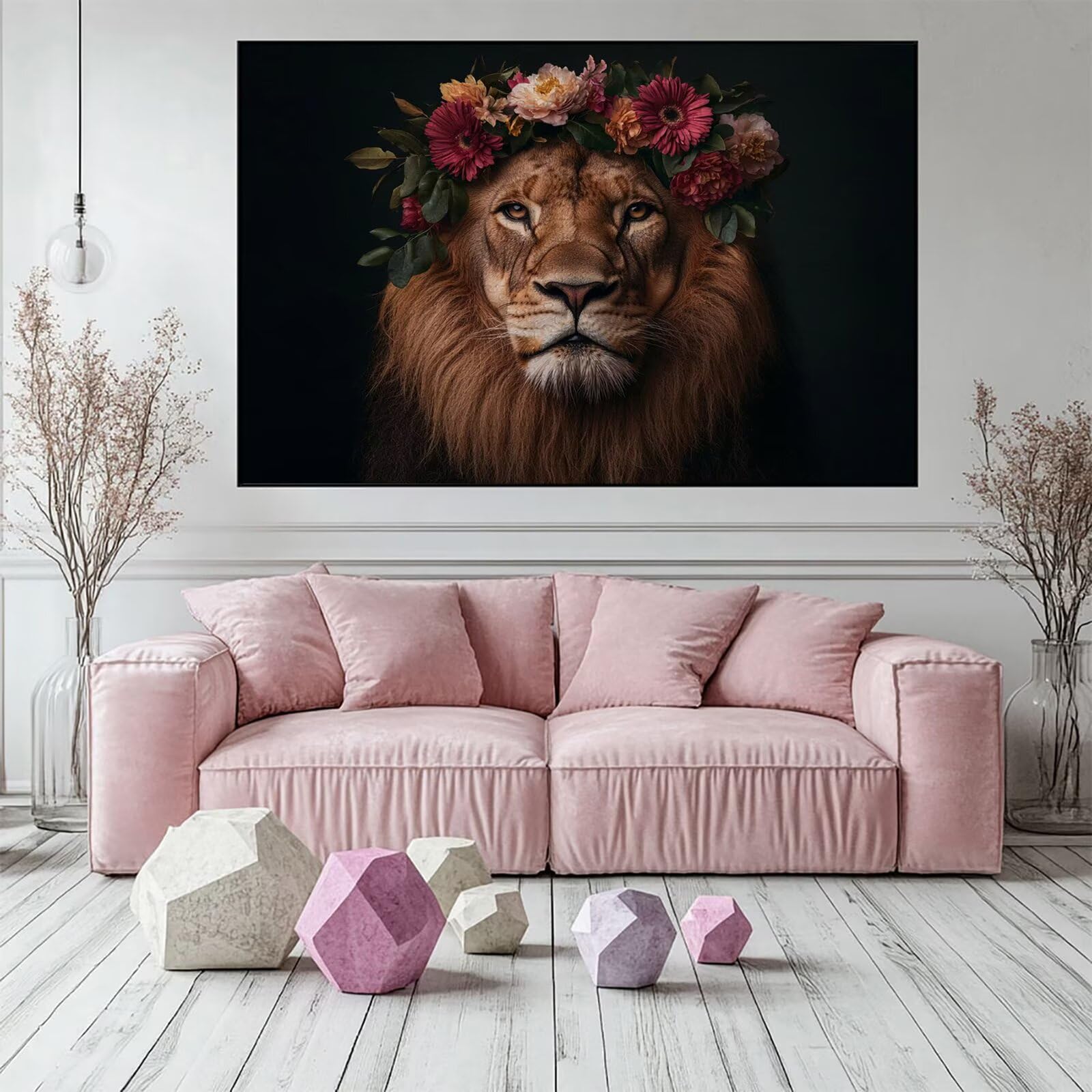 Puzzle 3000 elementów lew puzzle dla dorosłych korona 122 x 81 cm unikalne rzemiosło klasyczne 3D drewniana układanka do rodzinnych gier biznesowych, układanka zrób to sam do dekoracji ścian domu