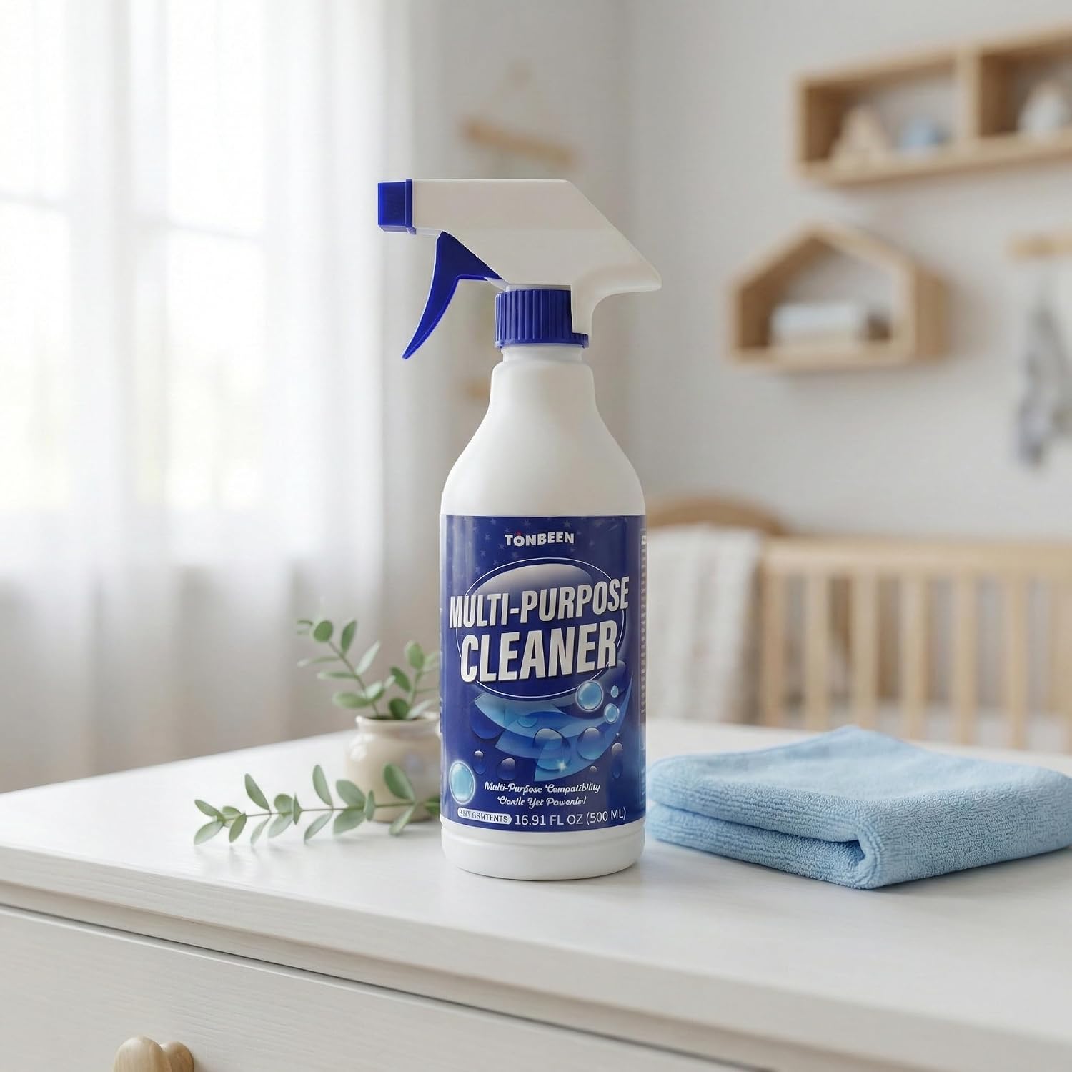 White Furniture Cleaner & Stain Remover Spray for Cabinets, Hard Surfaces - Effectively Cleans Yellowing, Grease, Fingerprints, Water Spots on Wood, Laminated, Painted, & Lacquer Finishes - 500ml