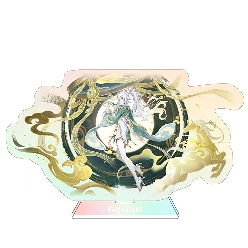 Rainteam Genshin Impact Characters Acrylic Stand Figure,Colorful and Exquisite Character Design for Game Fans' Collection (Zibai) - Zibai