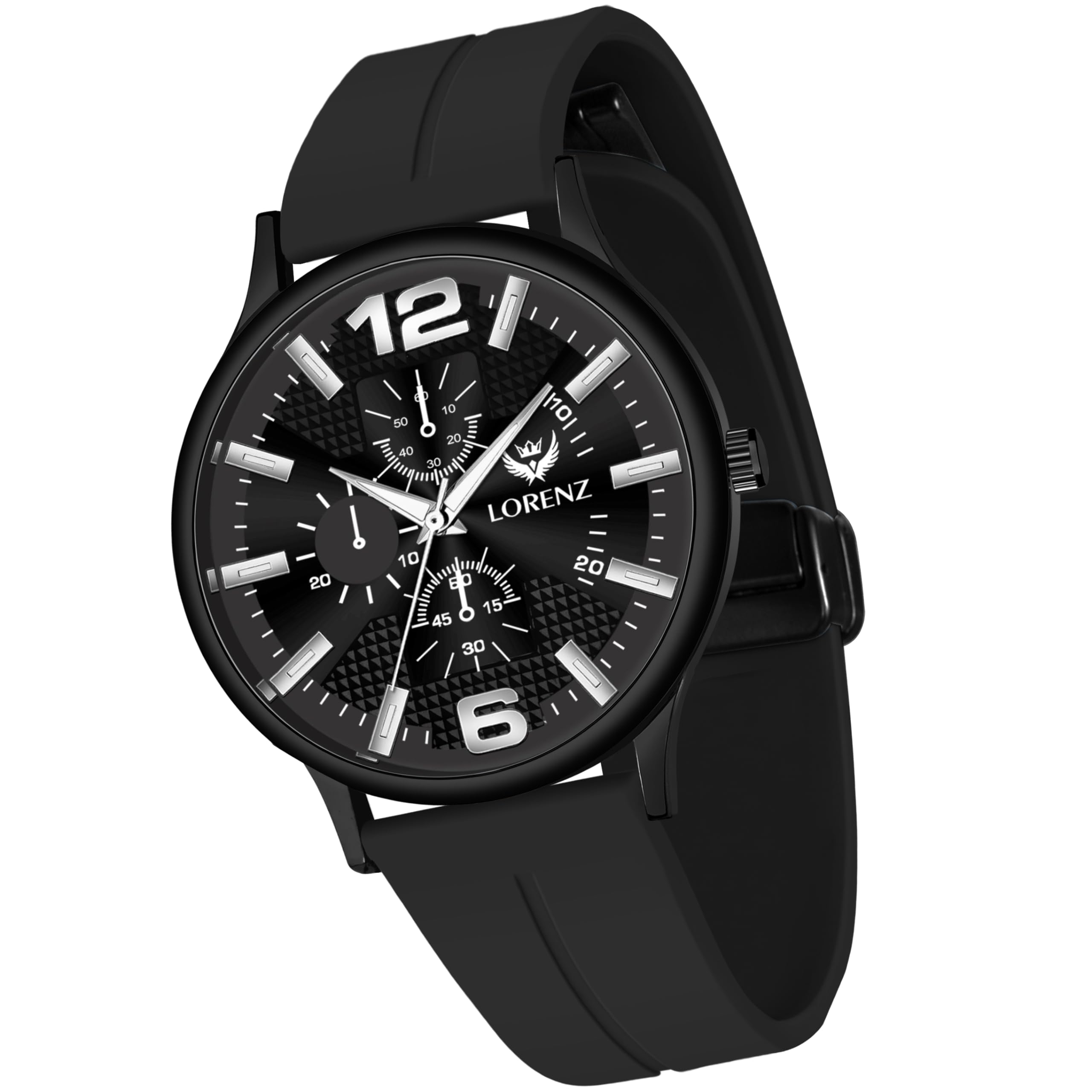 LORENZSlim Case Analog Watch with Black Magnetic Lock Strap | Watch for Men & Women| MK-4080R