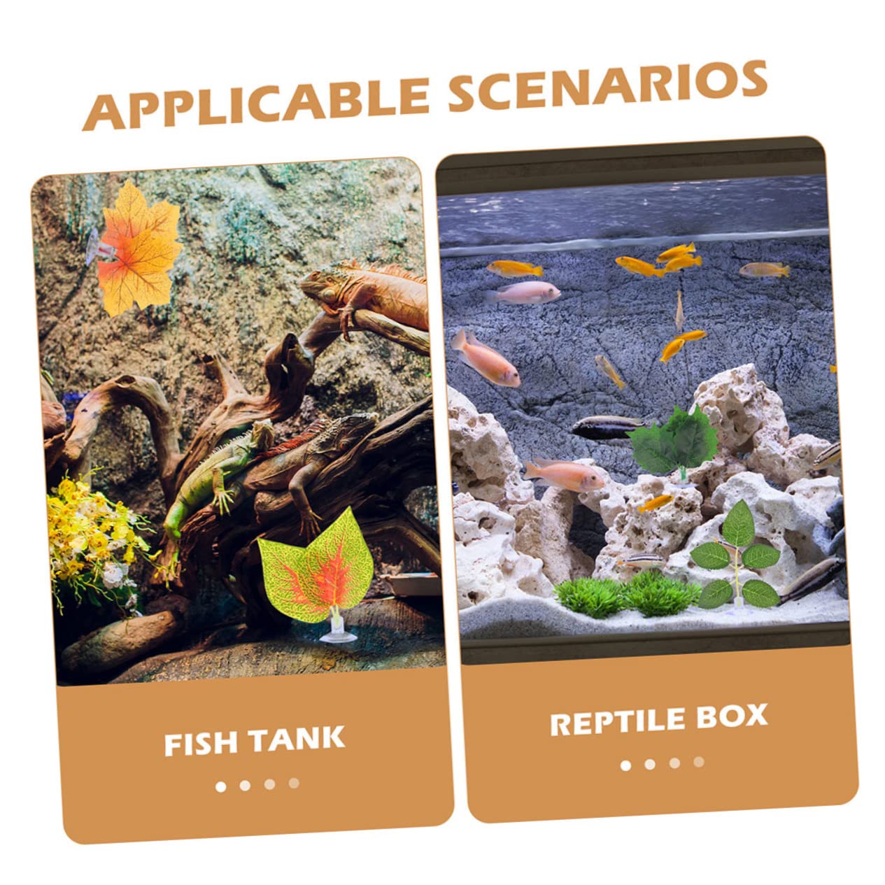 BESPORTBLE 30stücke Teiliges Künstliche Pflanzen Für Terrarium Dekorative Simulation Pflanzen Mit Saugnäpfen Für Reptilienhabitat Für Bartagame Eidechsen Schlangen Und Mehr